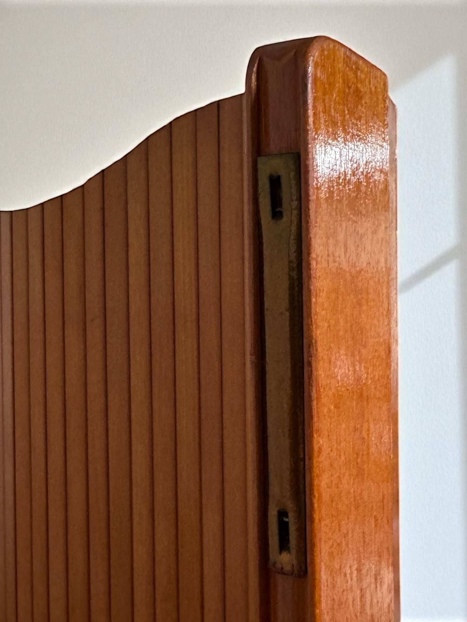 French Rolling Wood Screen from Manufrance St.Etienne 1950s