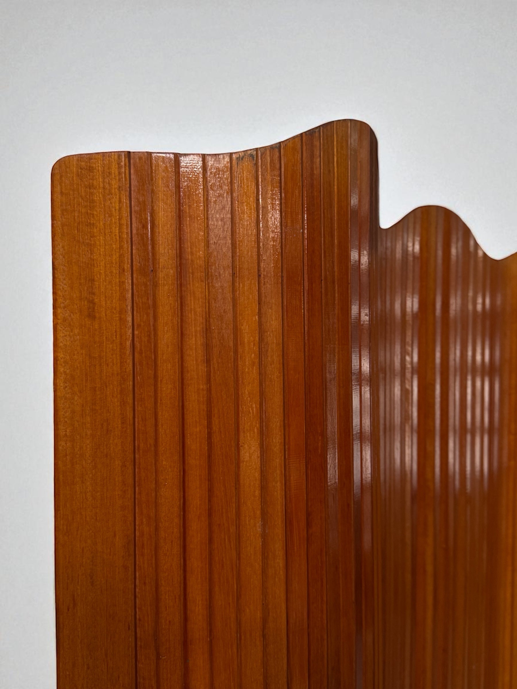 French Rolling Wood Screen from Manufrance St.Etienne 1950s