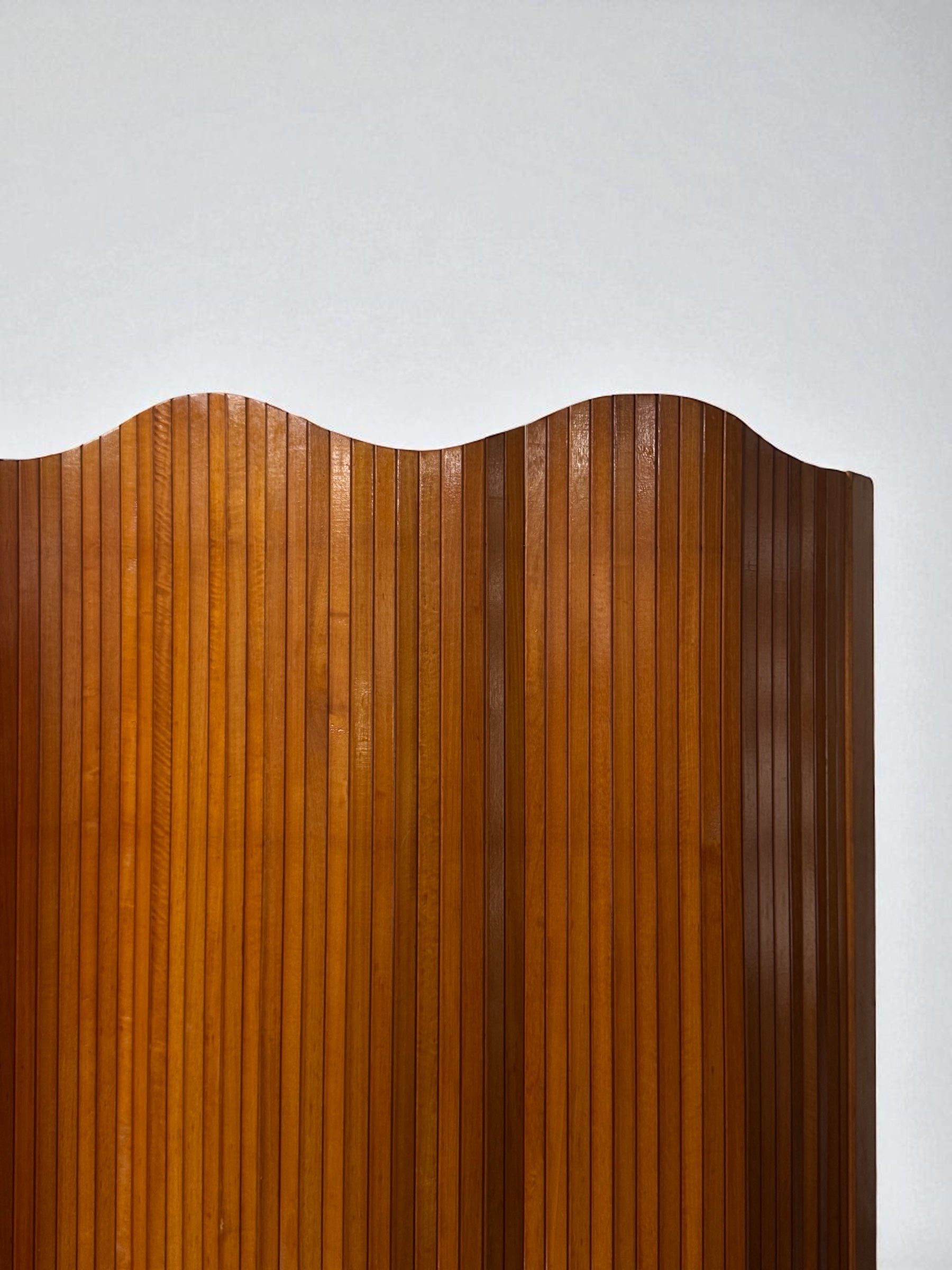 French Rolling Wood Screen from Manufrance St.Etienne 1950s