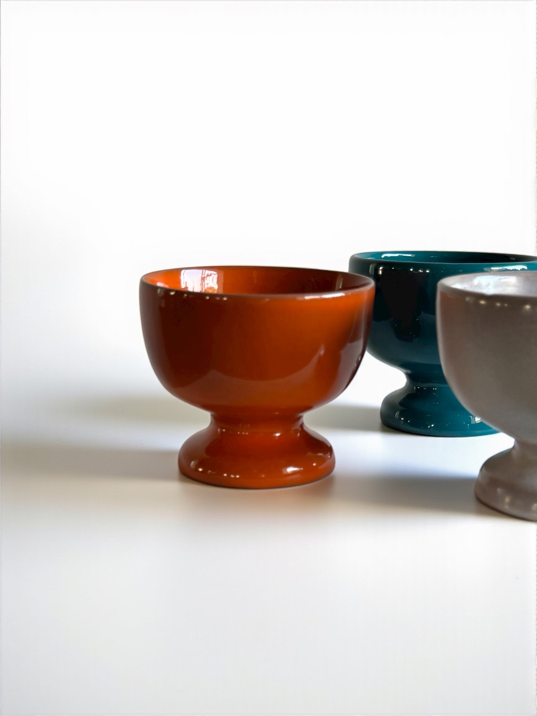Set of Ceramic Stem Cups by Jacques Ruelland & Dani Ruelland, France 1960s