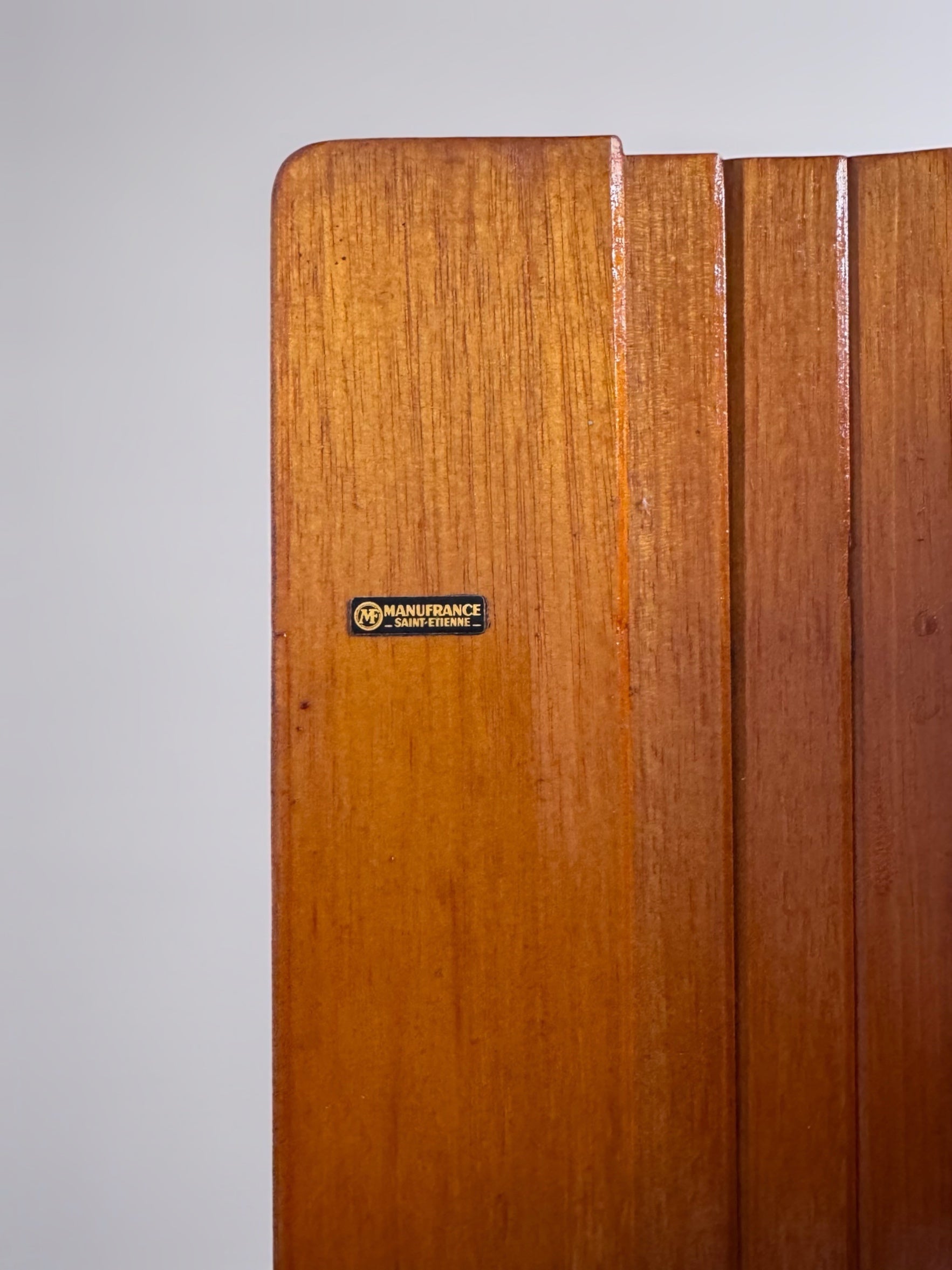 French Rolling Wood Screen from Manufrance St.Etienne 1950s