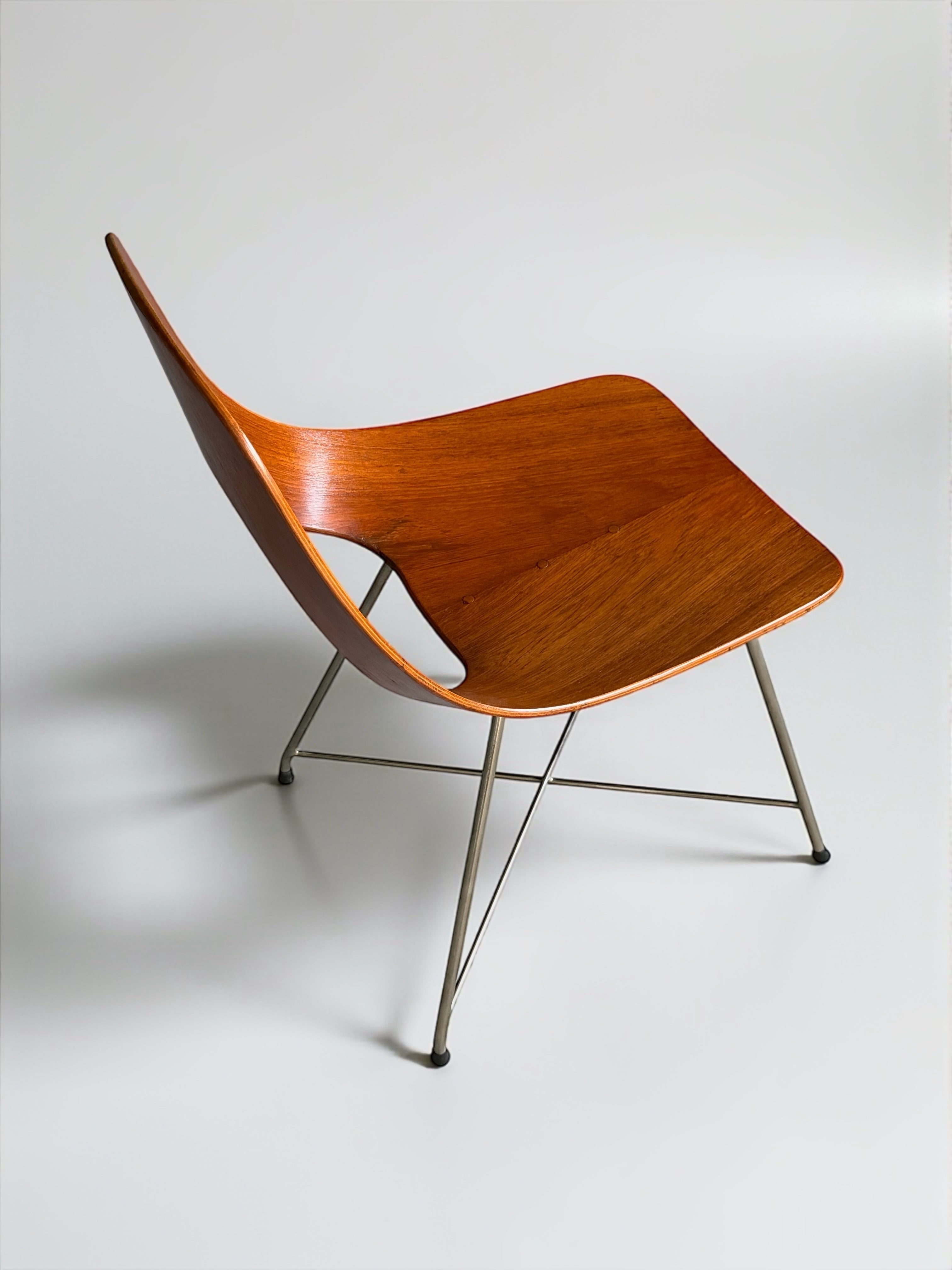 Set of 4 Dinning Chairs by Augusto Bozzi for Saporiti, Italy 1950s