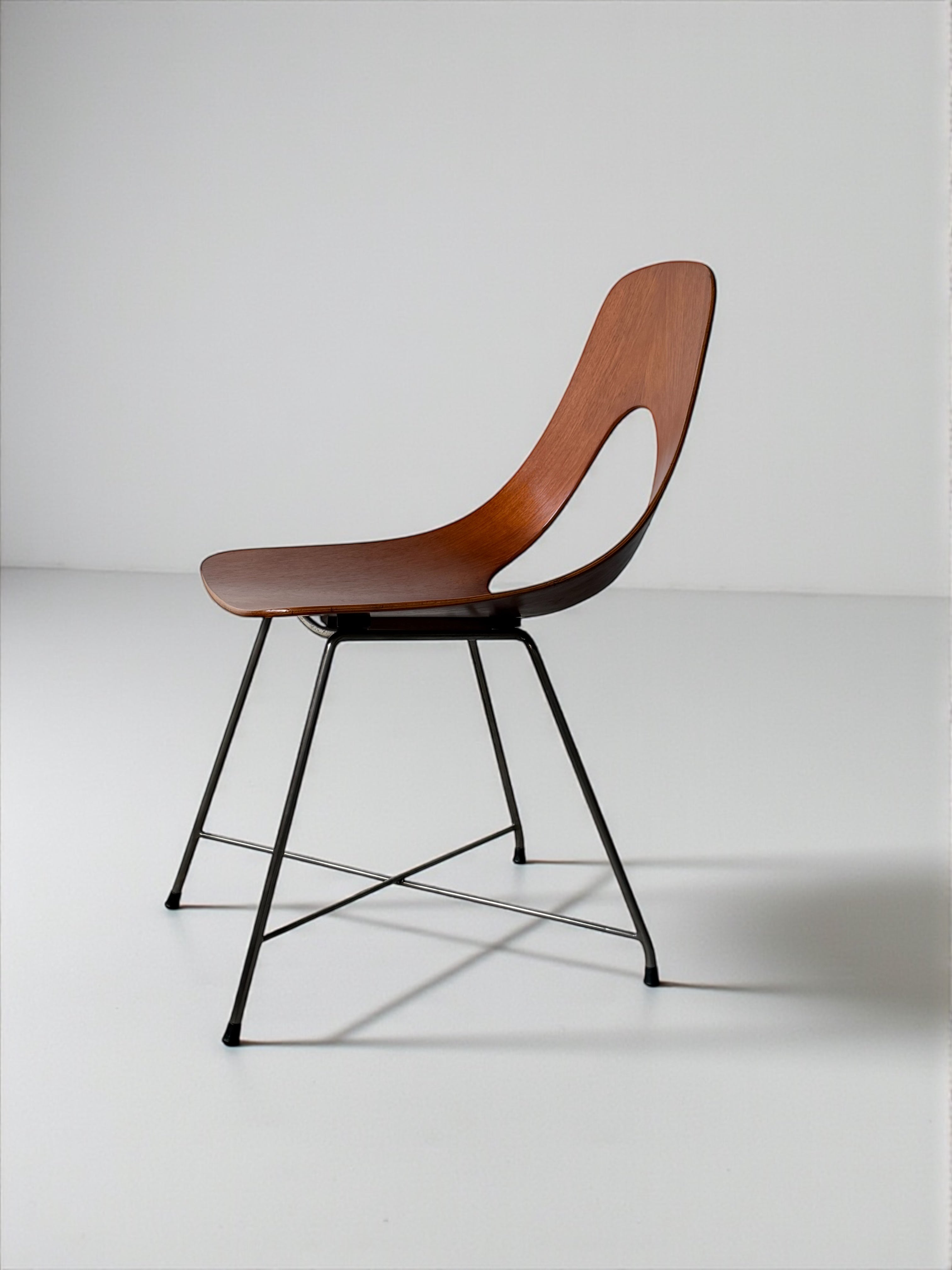 Set of 4 Dinning Chairs by Augusto Bozzi for Saporiti, Italy 1950s