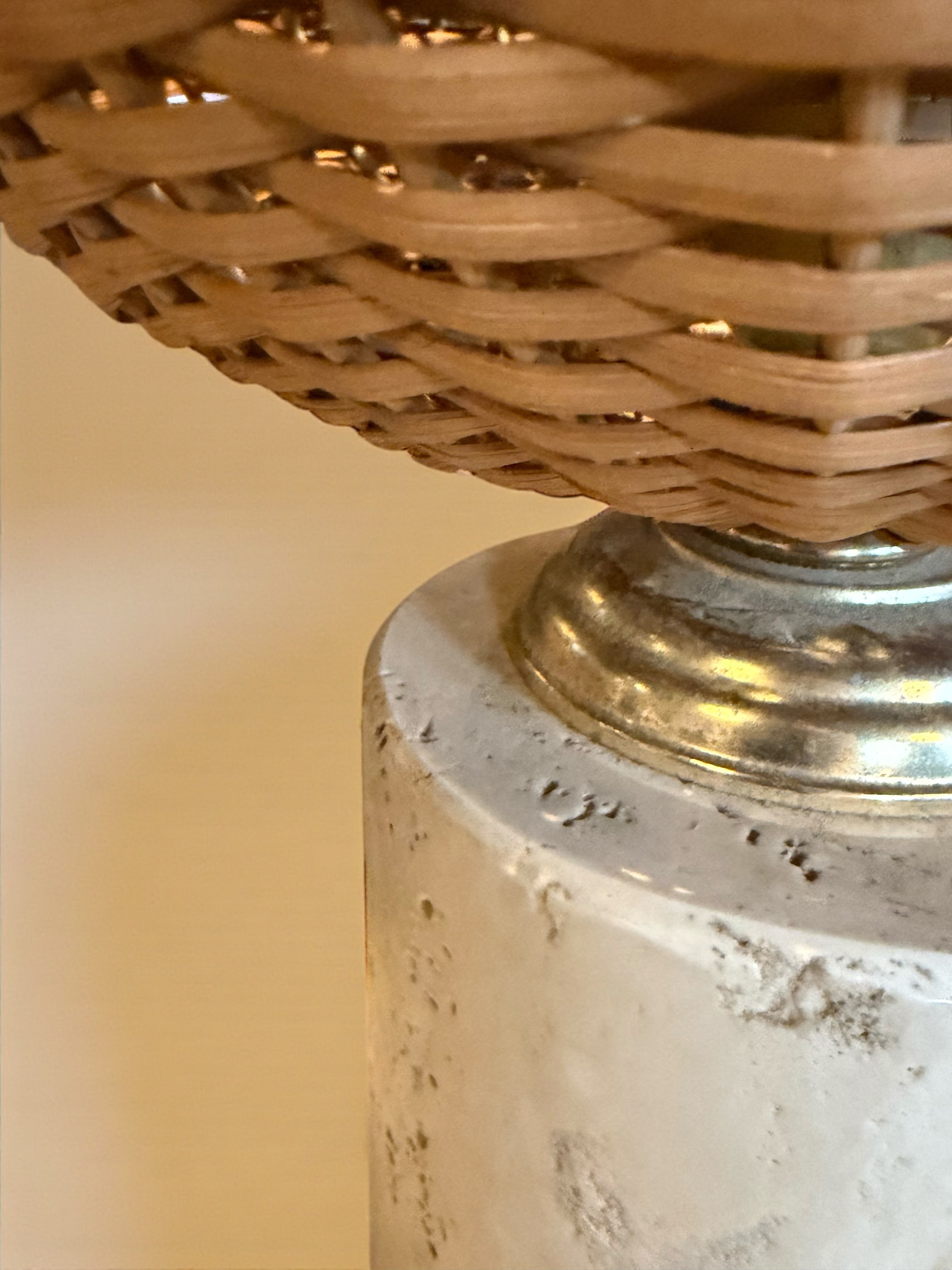 Travertine Table Lamp, Italy 1960s