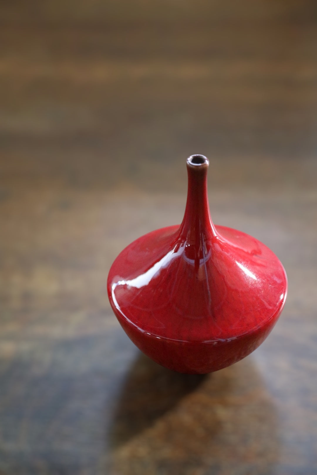 Red-Glazed Tapered Vase by Roger Vandeweghe for Amphora, Belgium 1960s