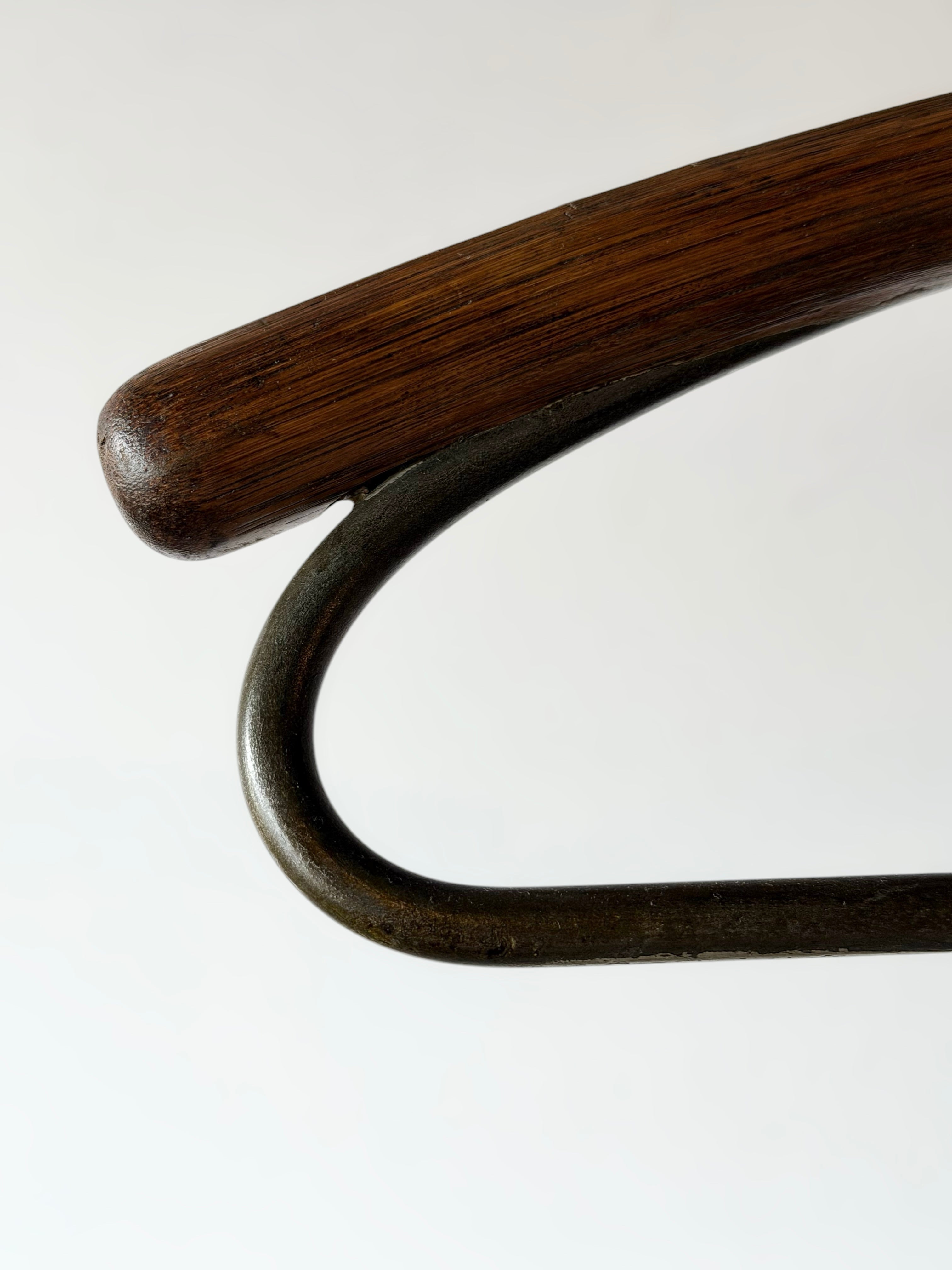 Sculptural Coat Stand in Rattan and Iron, Netherlands 1950s–60s