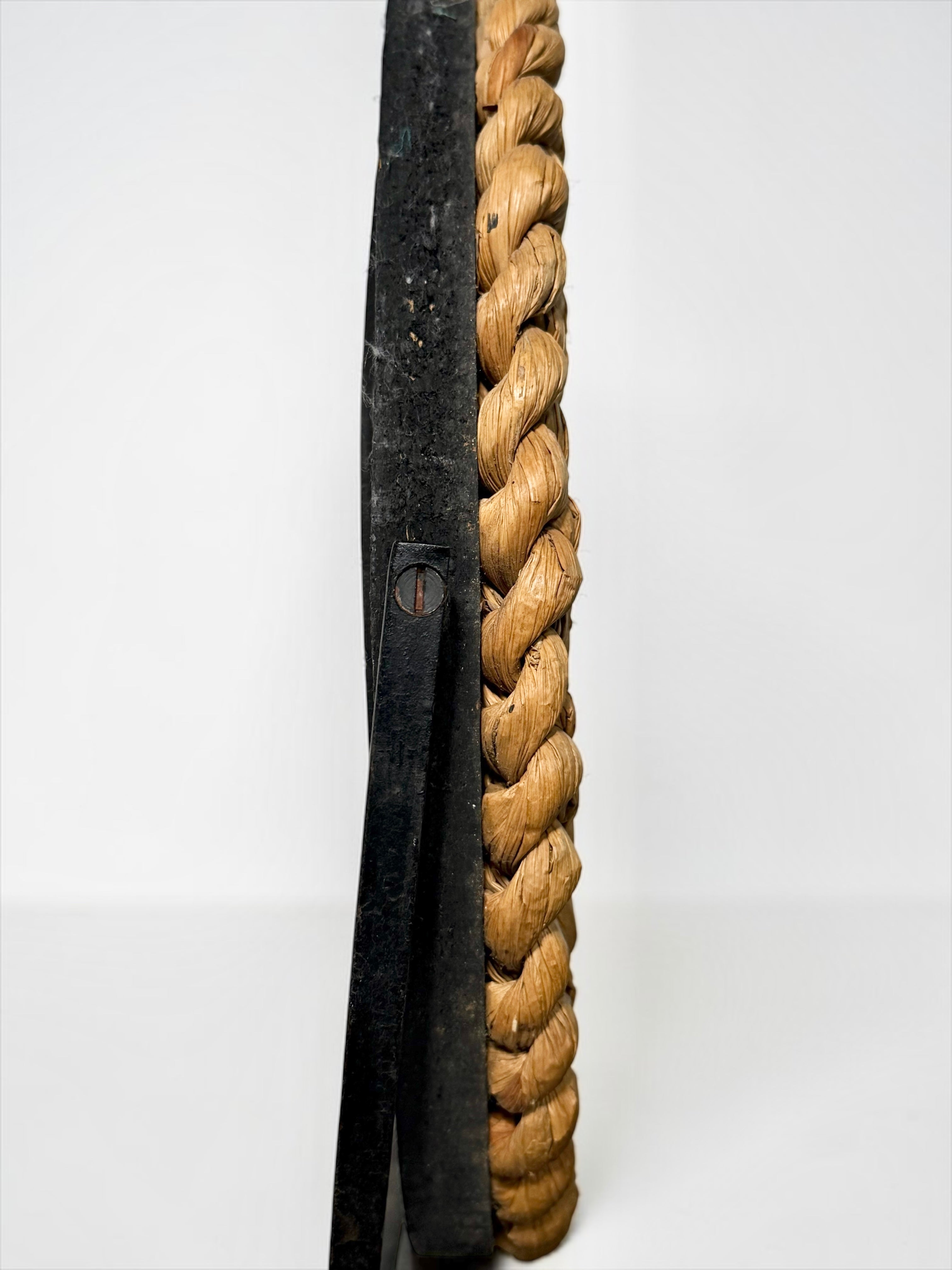 Wicker Mirror by Adrien Audoux & Frida Minet attributed