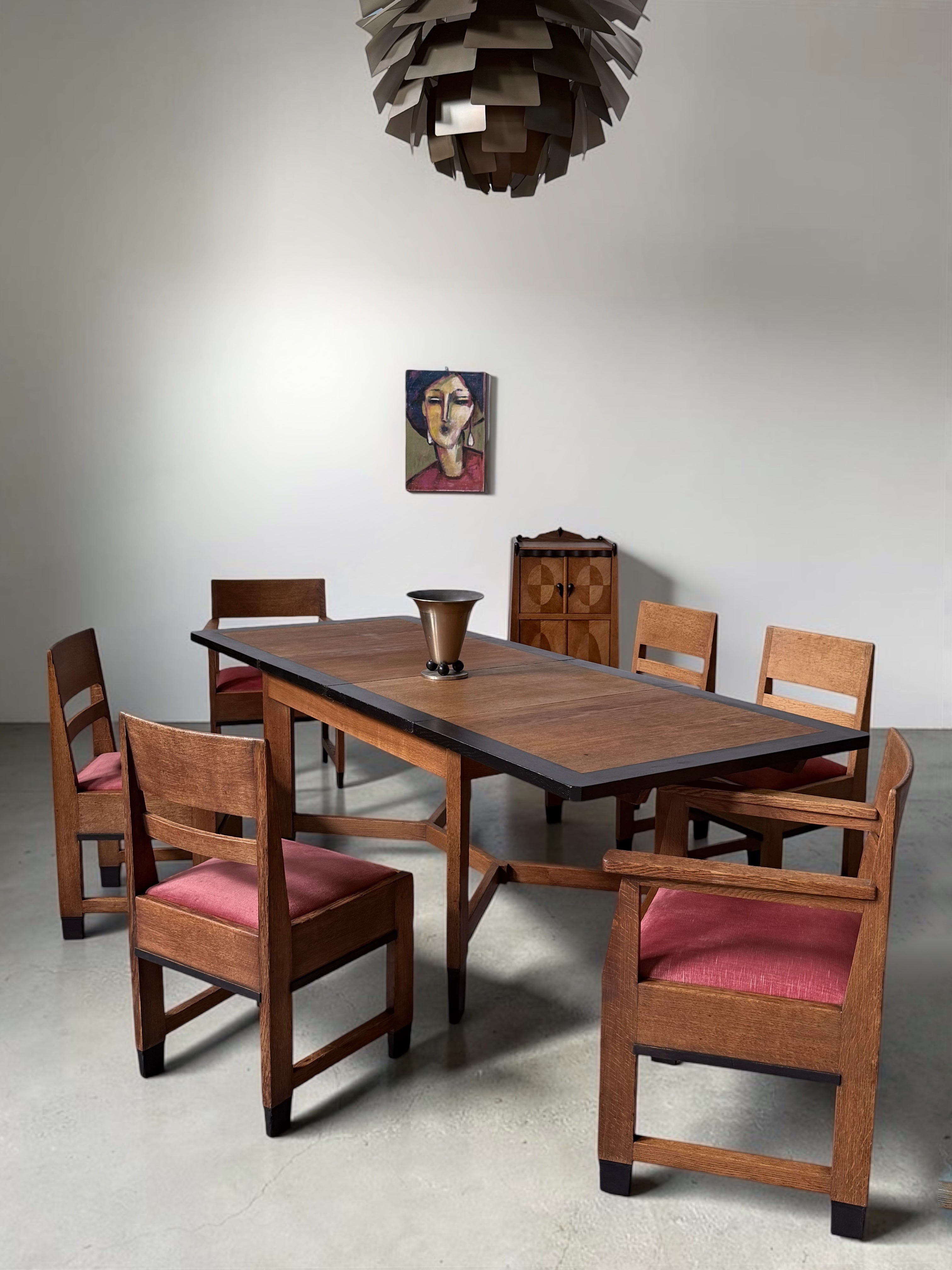 Haagse School armchairs by H. Fels for L.O.V. Oosterbeek, 1920s
