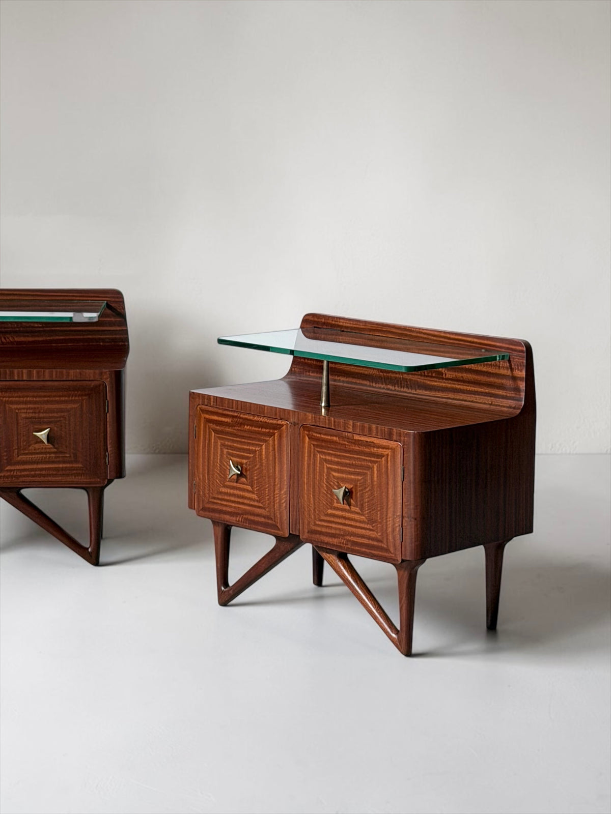 Pair of Italian Bedside Cabinets, Italy 1950s