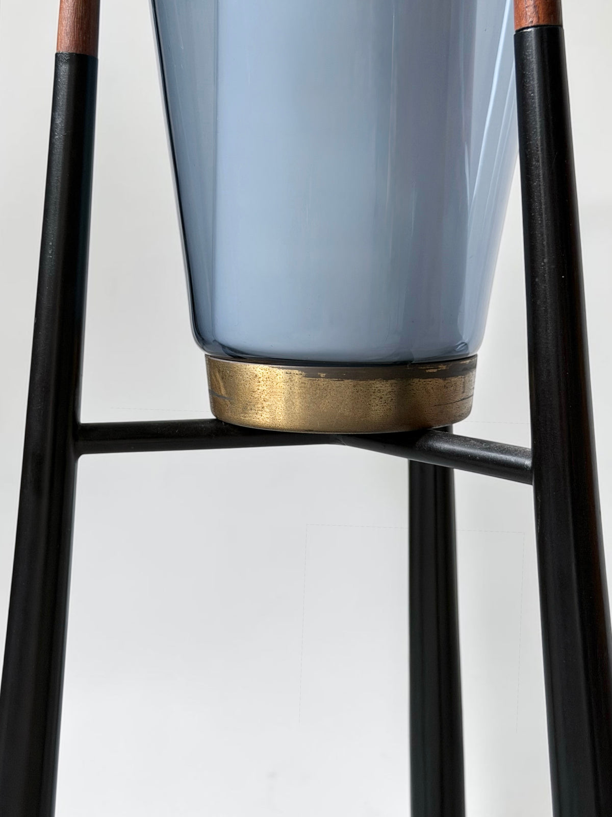 Rocket Floor Lamp with Hand Blown Opal Glass by Svend Aage Holm Sørensen, Denmark 1950s