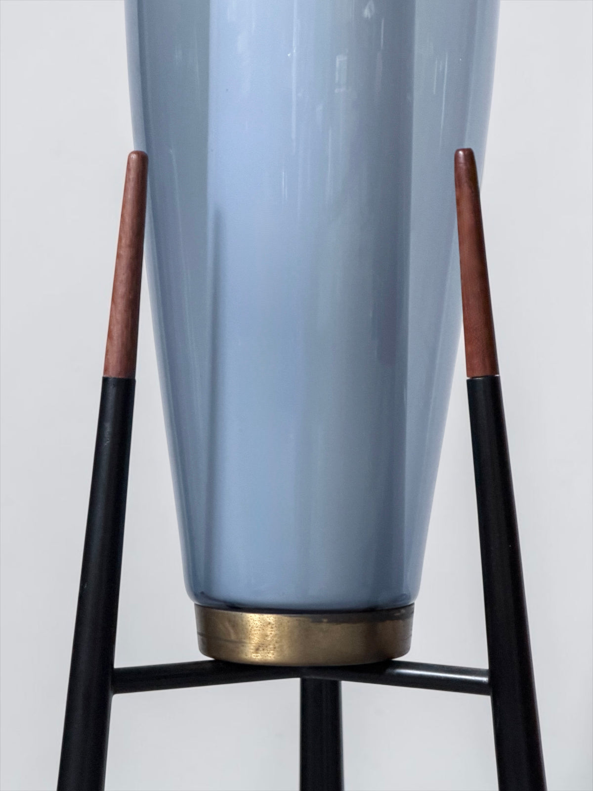 Rocket Floor Lamp with Hand Blown Opal Glass by Svend Aage Holm Sørensen, Denmark 1950s