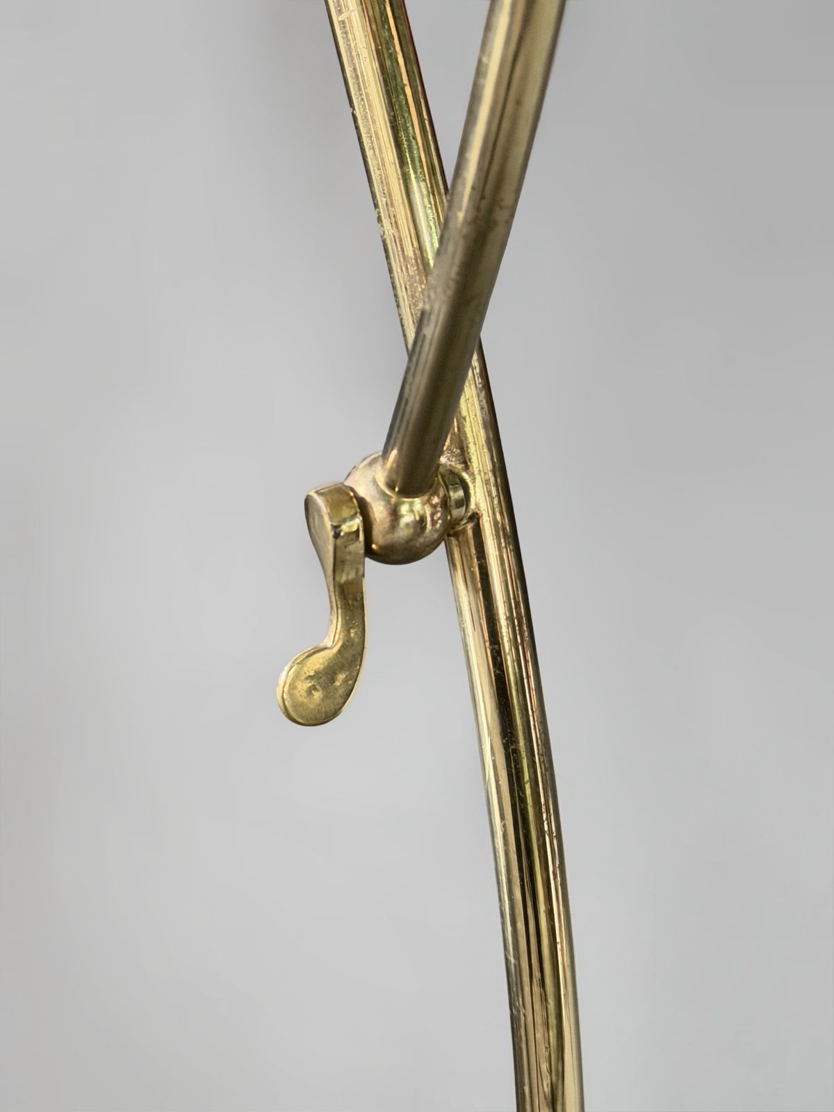 Double Arm Brass Floor Lamp, Europe, 1950s