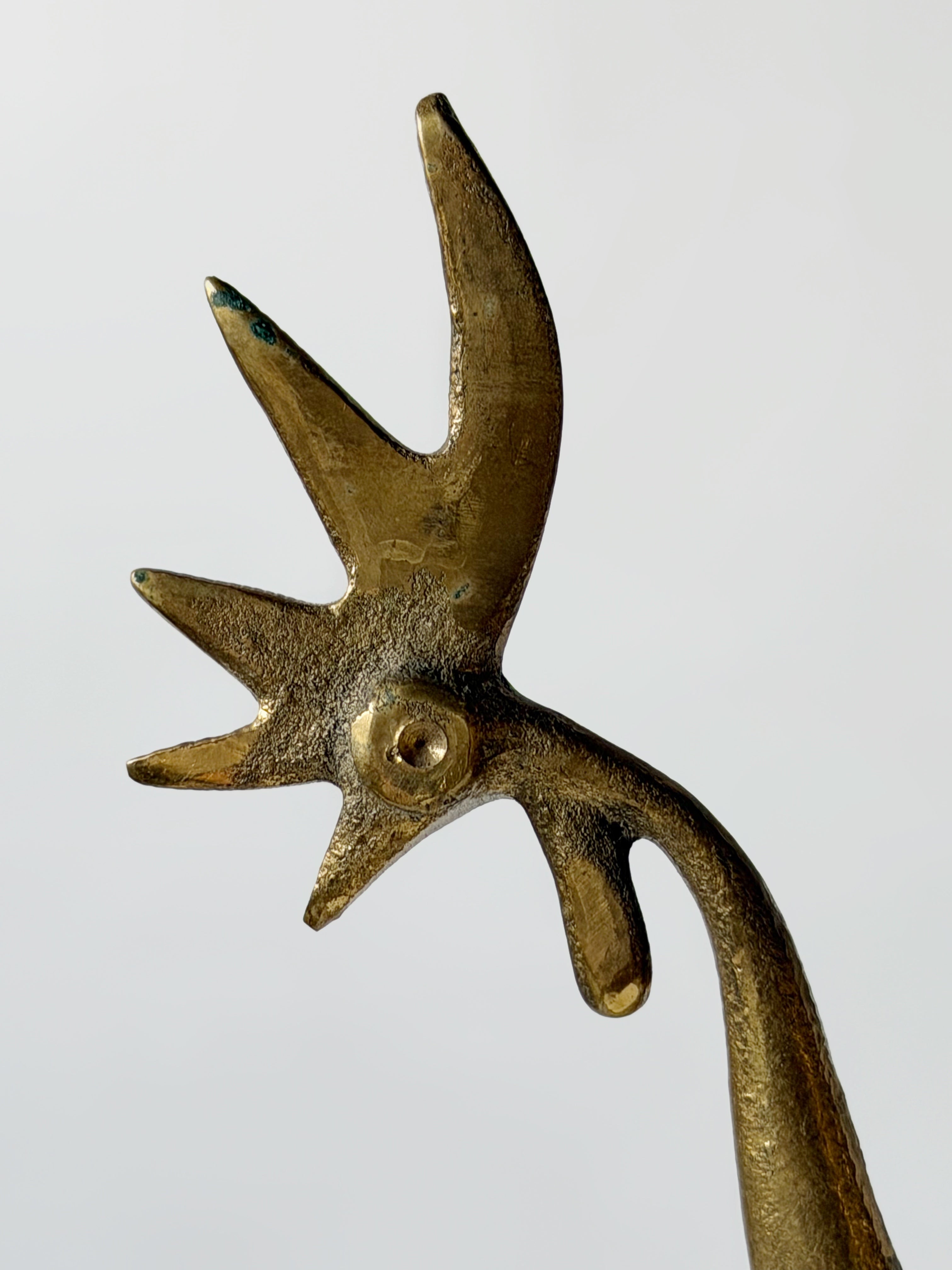 1950's Walter Bosse Solid Brass Rooster Figure