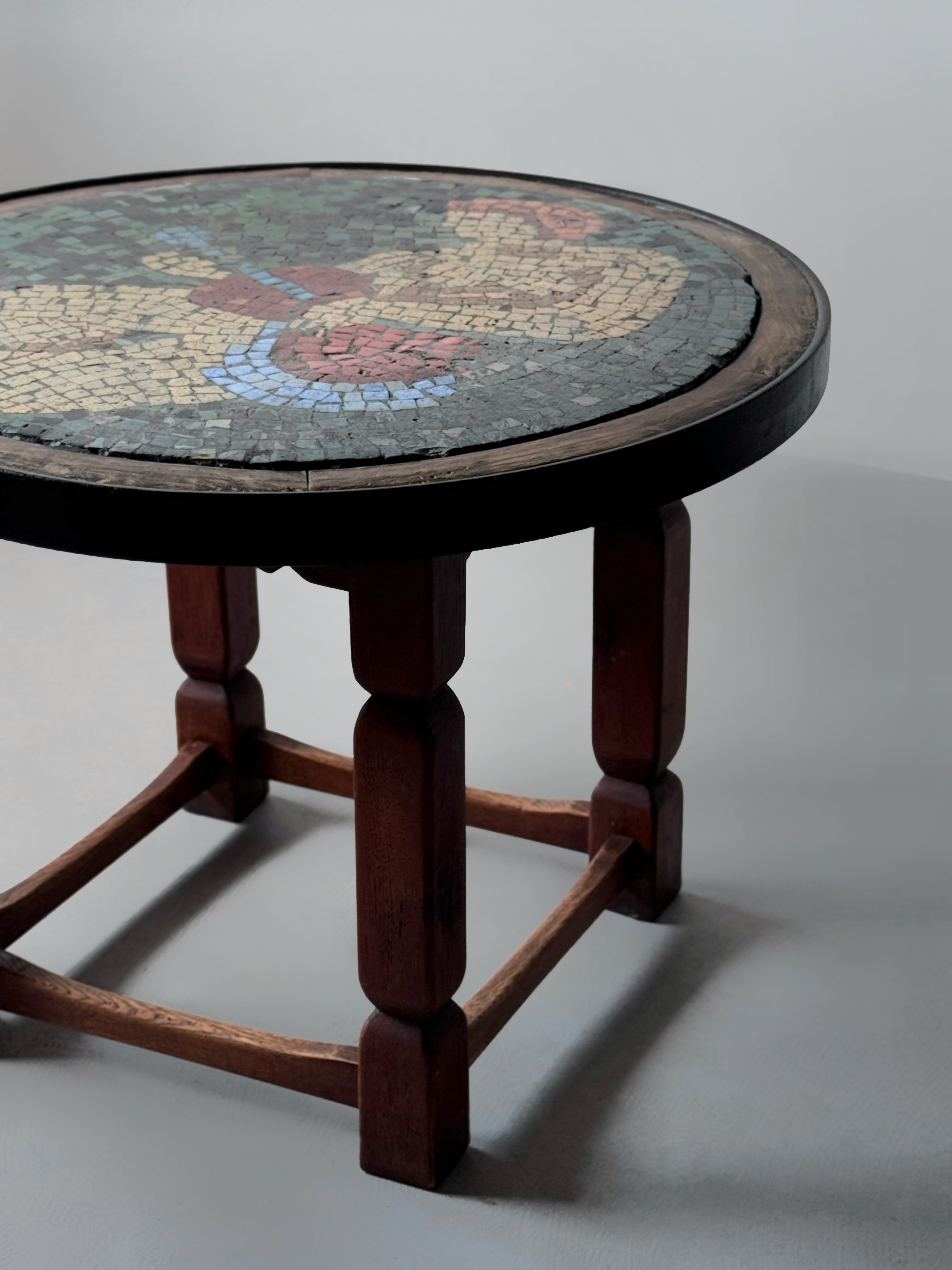 Danish stone mosaic side table 1930s