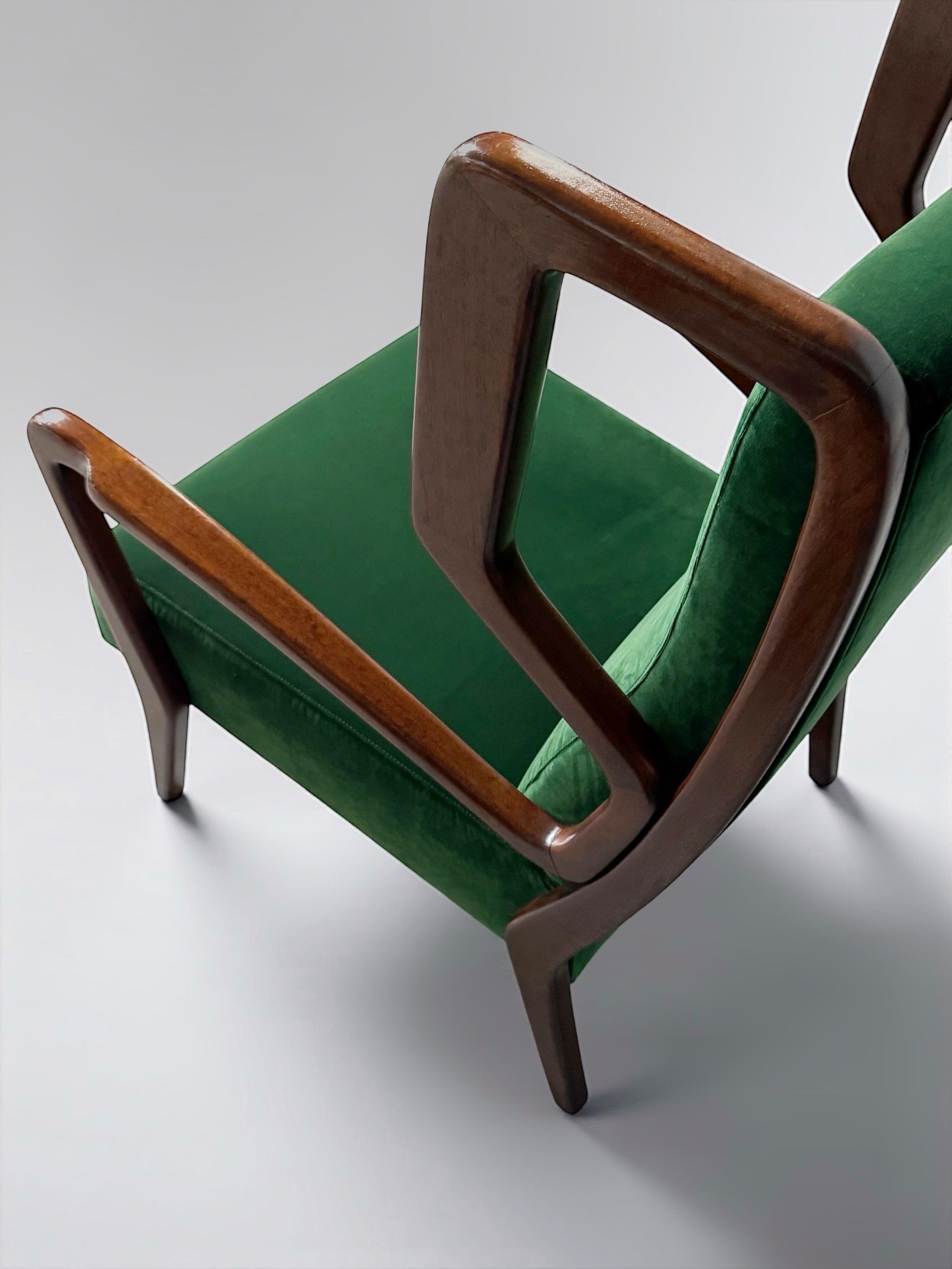 Wingback Armchairs By Orlando Orlandi, Italy 1950'