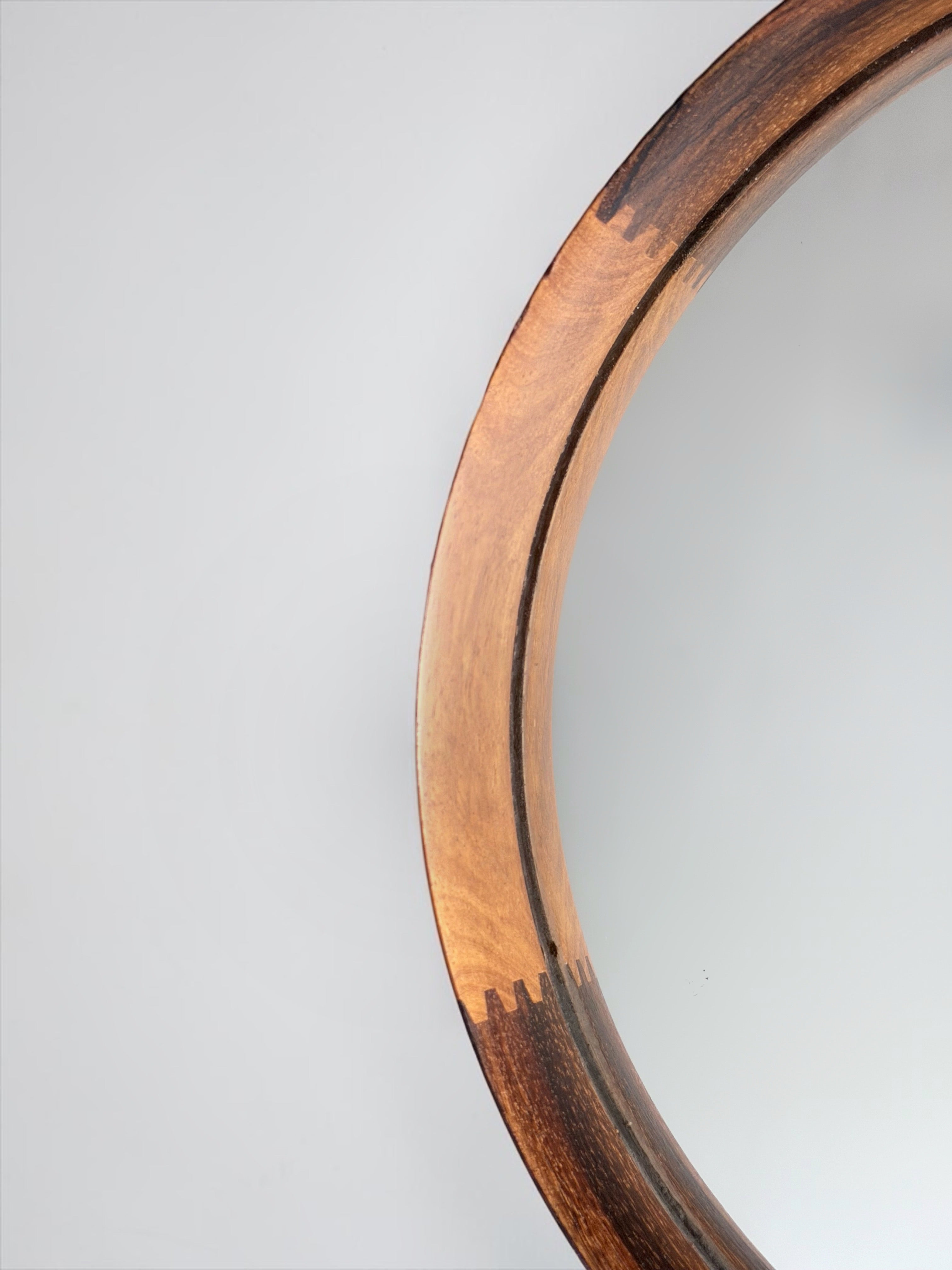 Rosewood Table Mirror by Uno & Östen Kristiansson for Luxus, Sweden 1960s