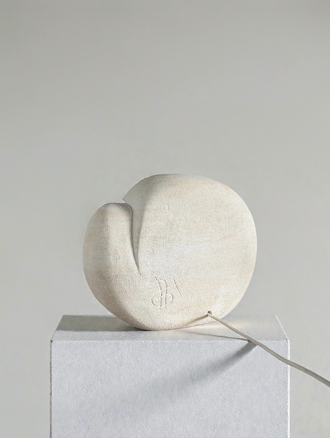 Vintage lamp in Chauvigny Stone by Arsène Galisson