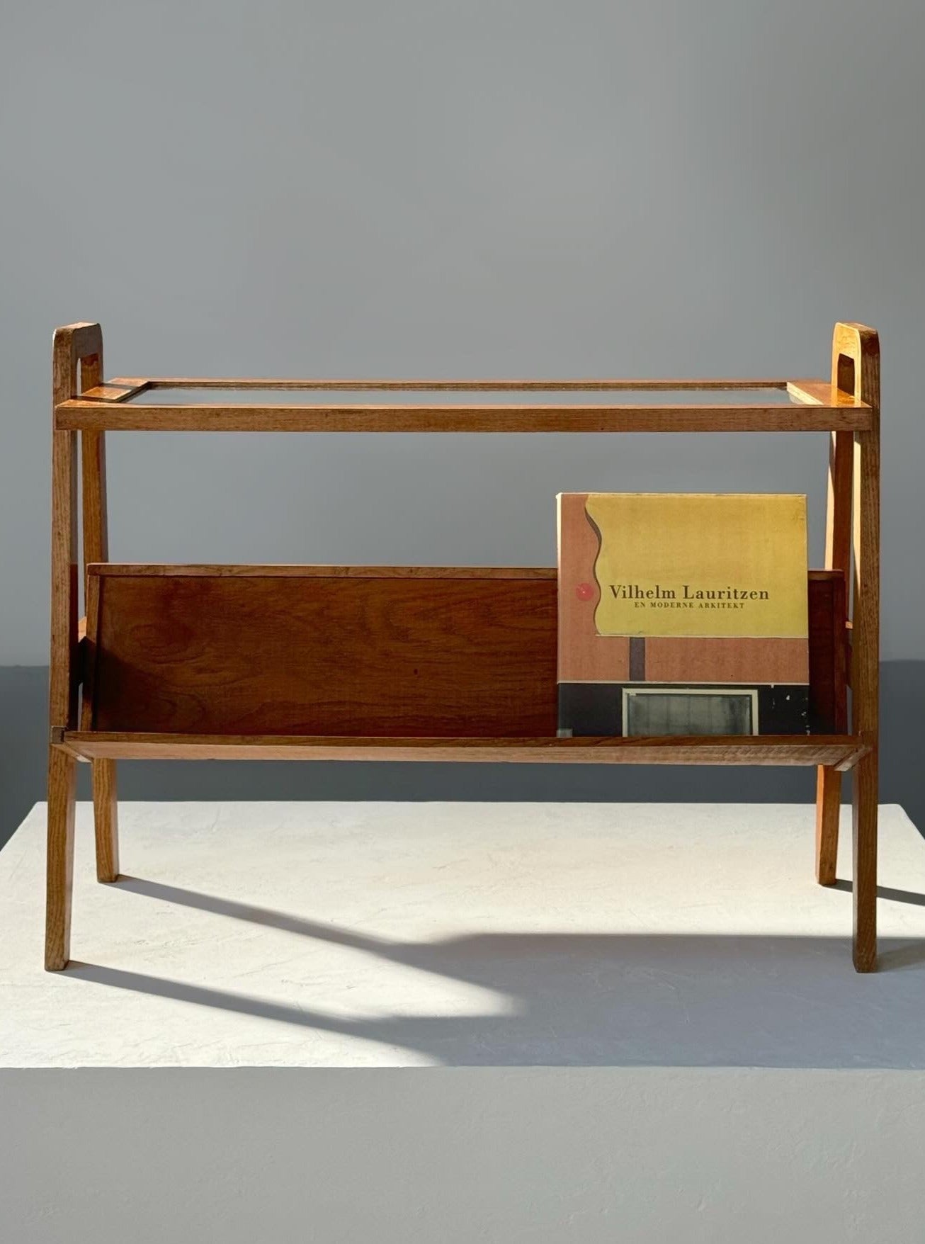 French Modernist Side Table Book Holder. Reconstruction Period