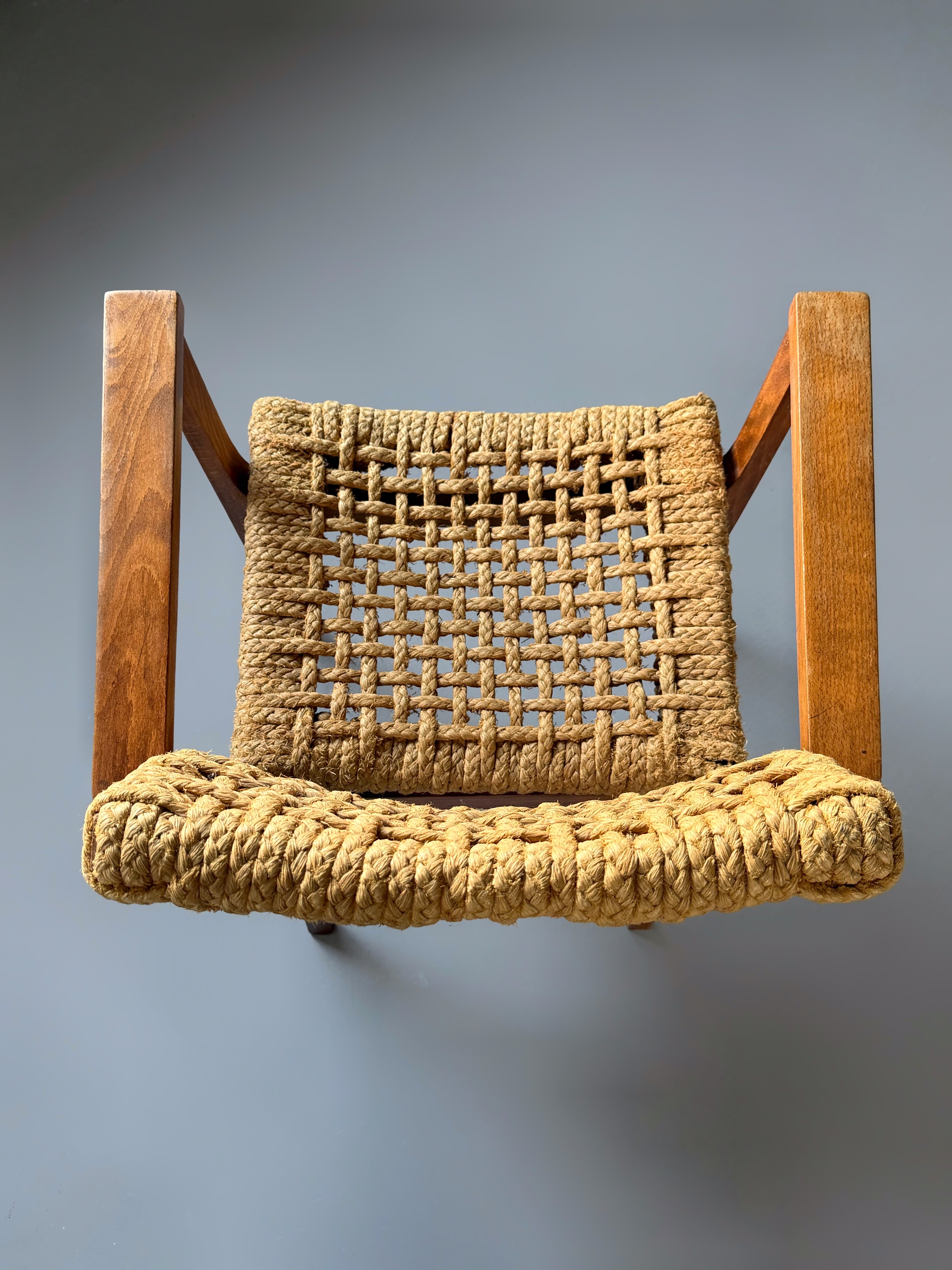 Armchair in Wicker Straw by Adrian & Frida Minet for Vibo Vesoul