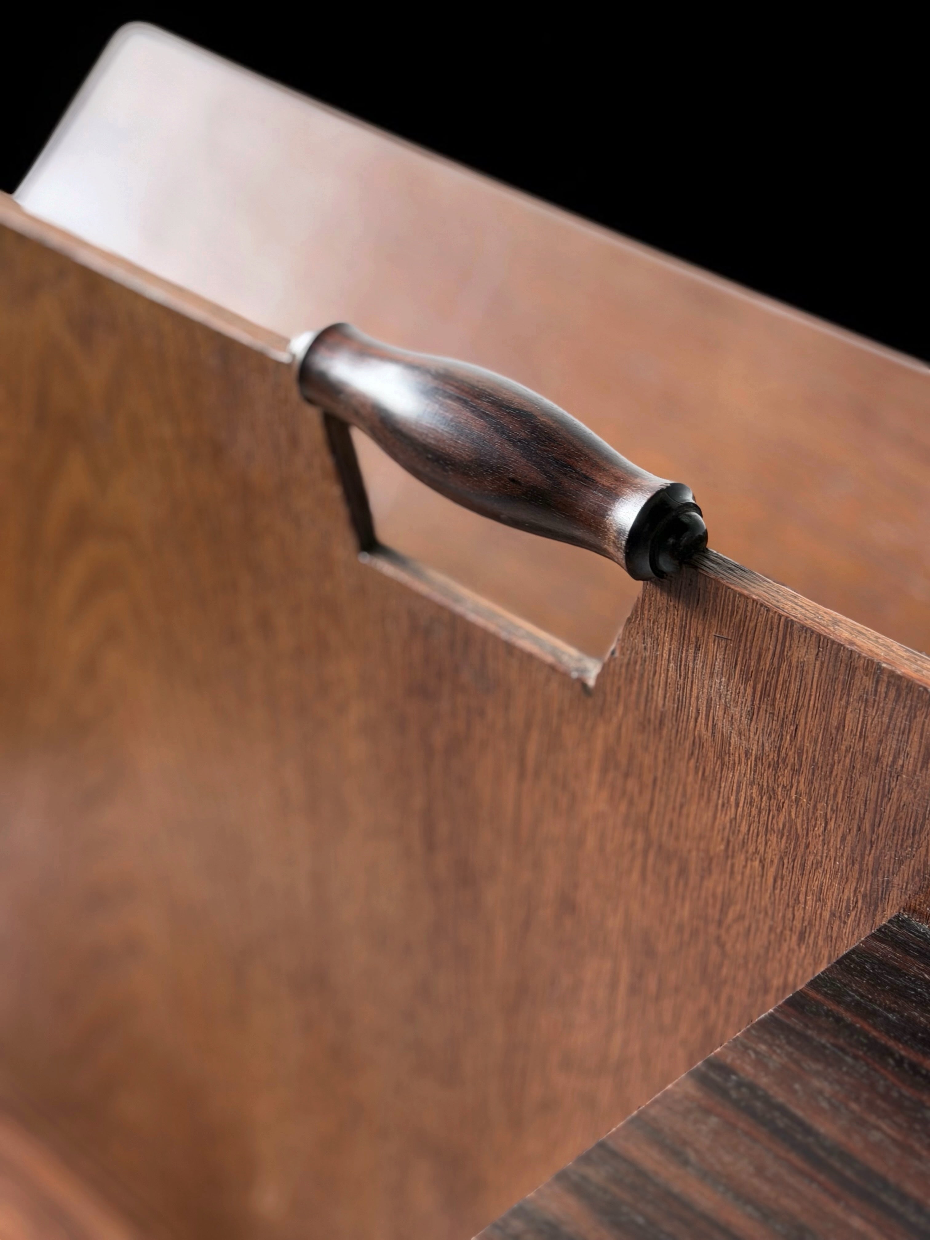 Art Deco Modernist Magazine Rack in Oak by Frits Spanjaard for L.O.V. Oosterbeek, 1920s