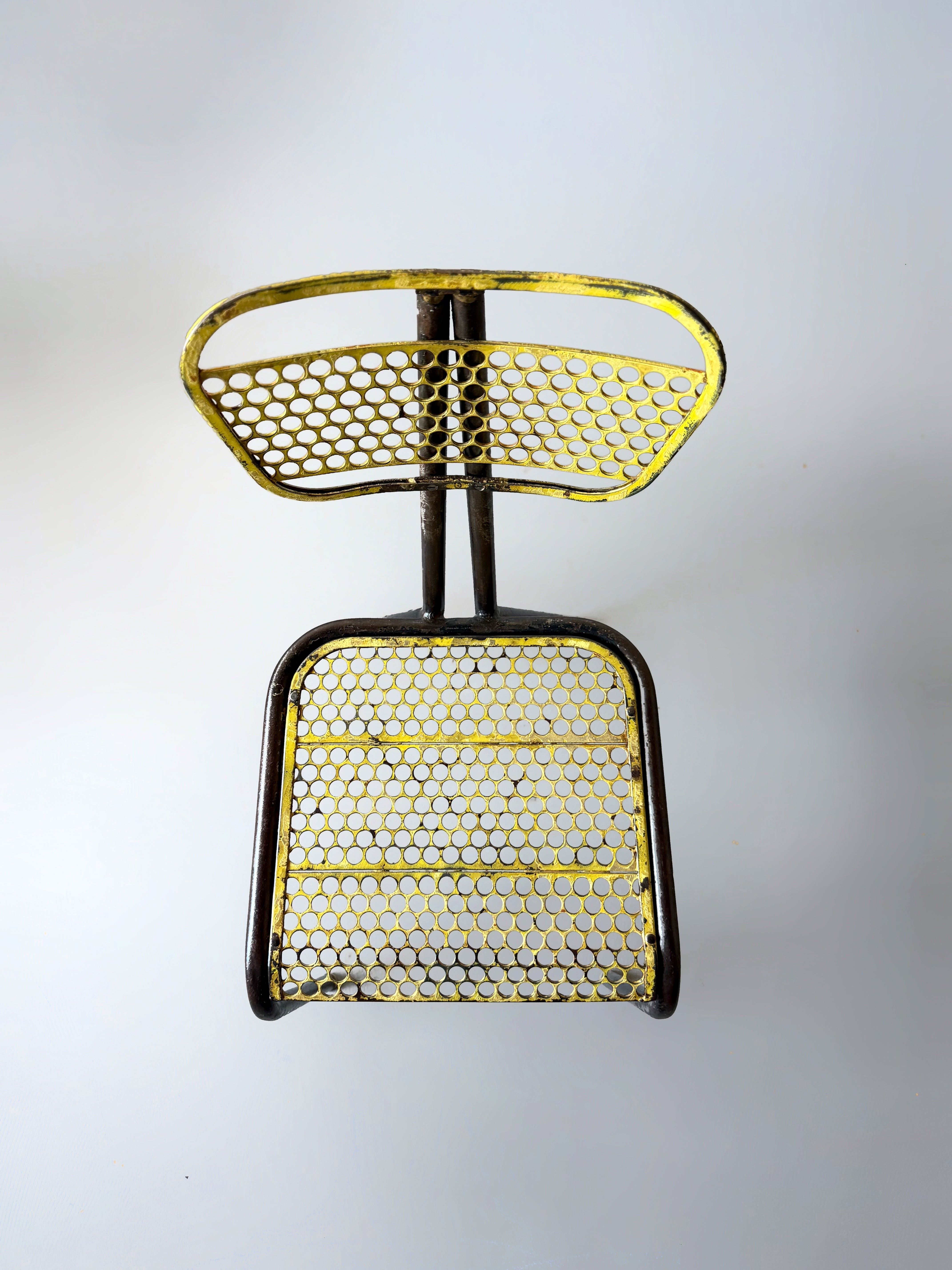 "Radar" Side Chair by Rene Malaval for Bloc Metal, France 1950s