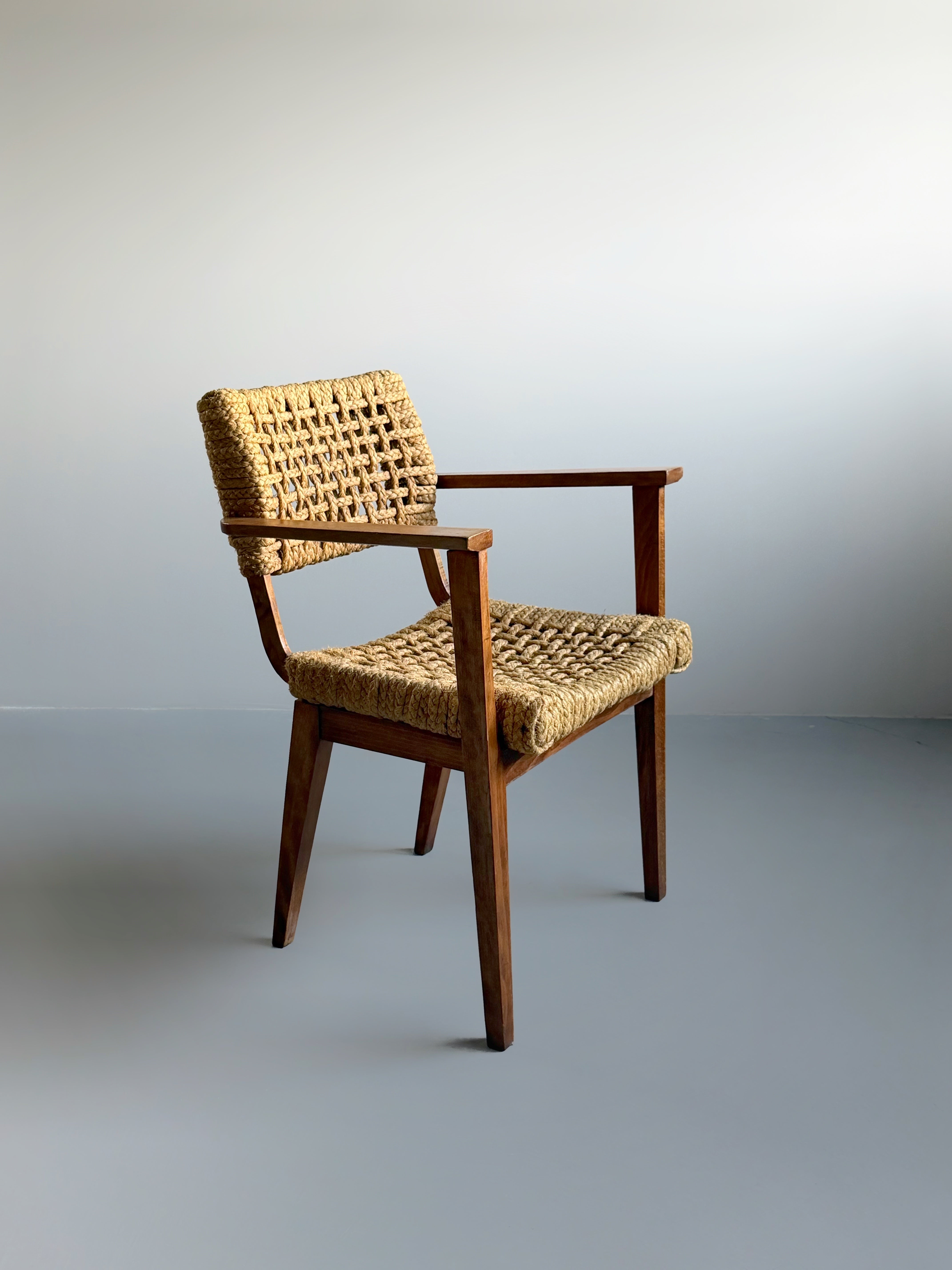 Armchair in Wicker Straw by Adrian & Frida Minet for Vibo Vesoul
