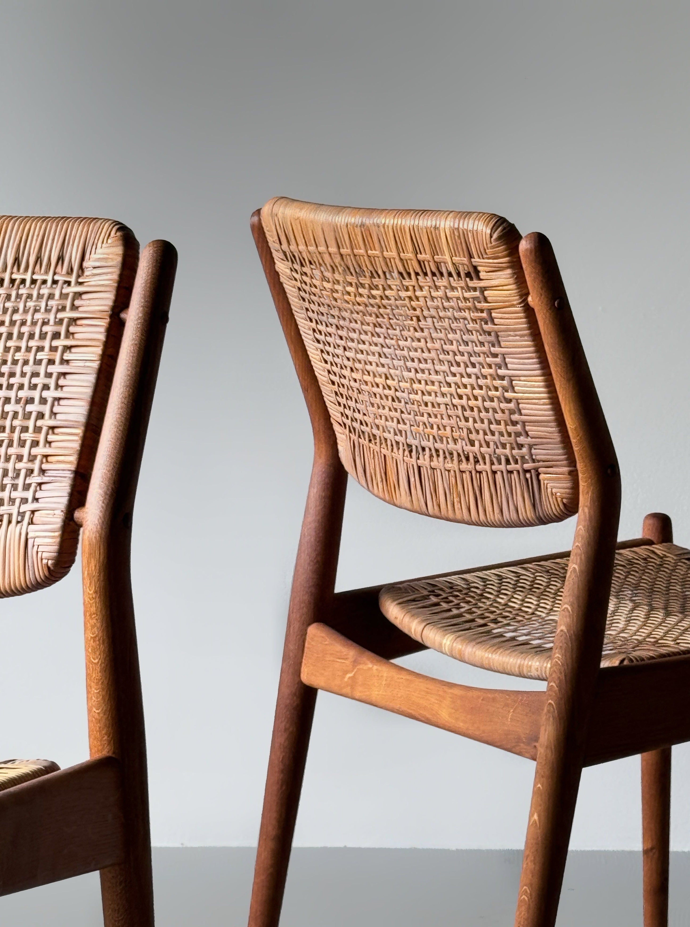 Model 51 chair oak & cane by Arne Vodder for Sibast Møbelfabrik