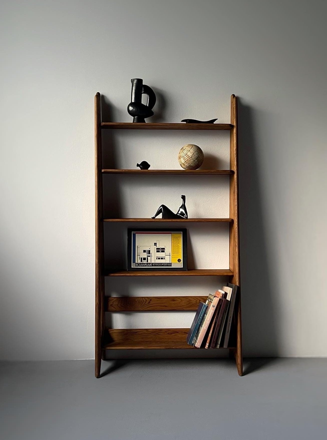 Vintage oak shelf by Pierre Cruège for Formes