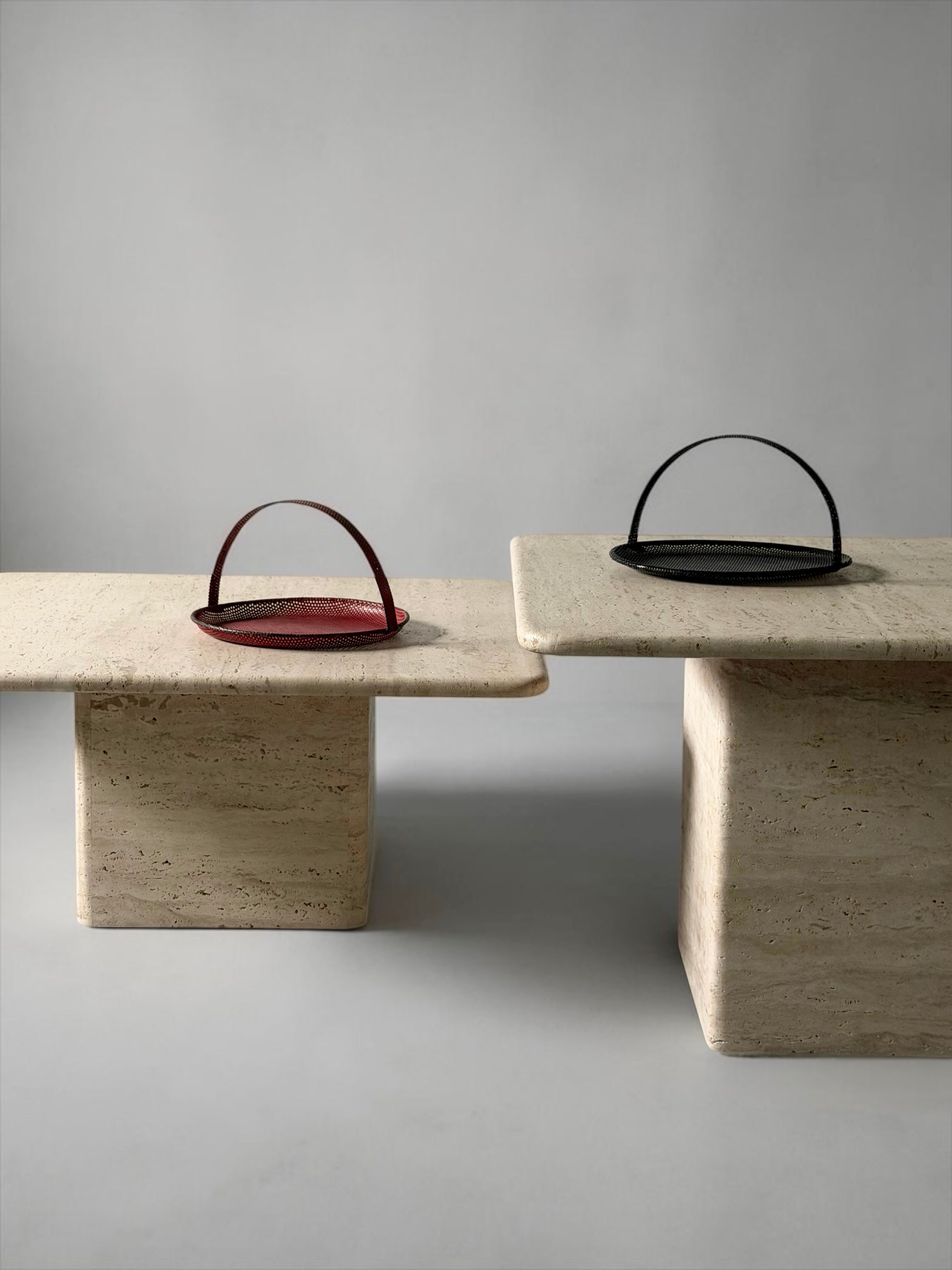 Travertine Coffee Table, Italy 1970s　
