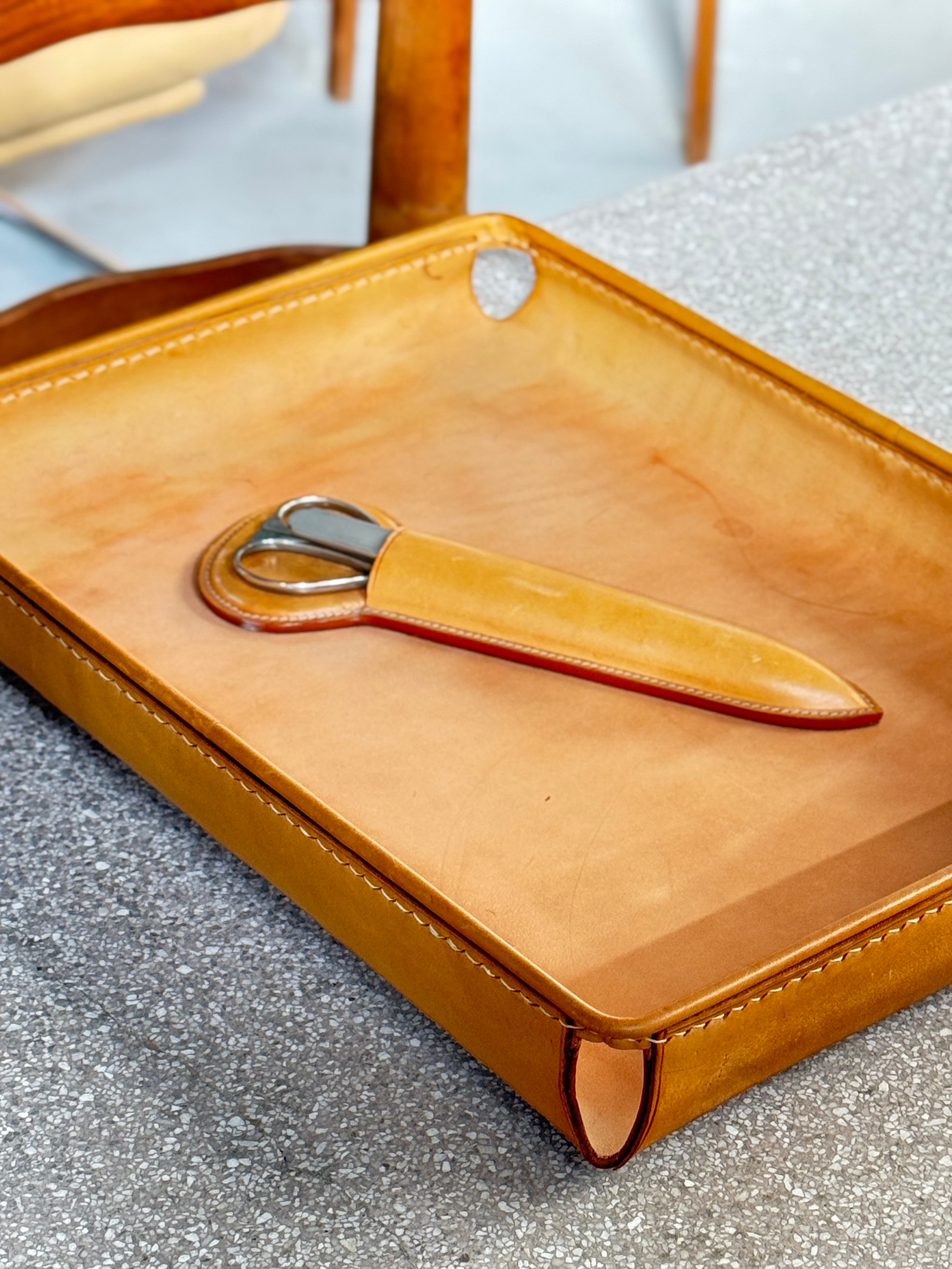 Leather tray Designed by Carl Auböck