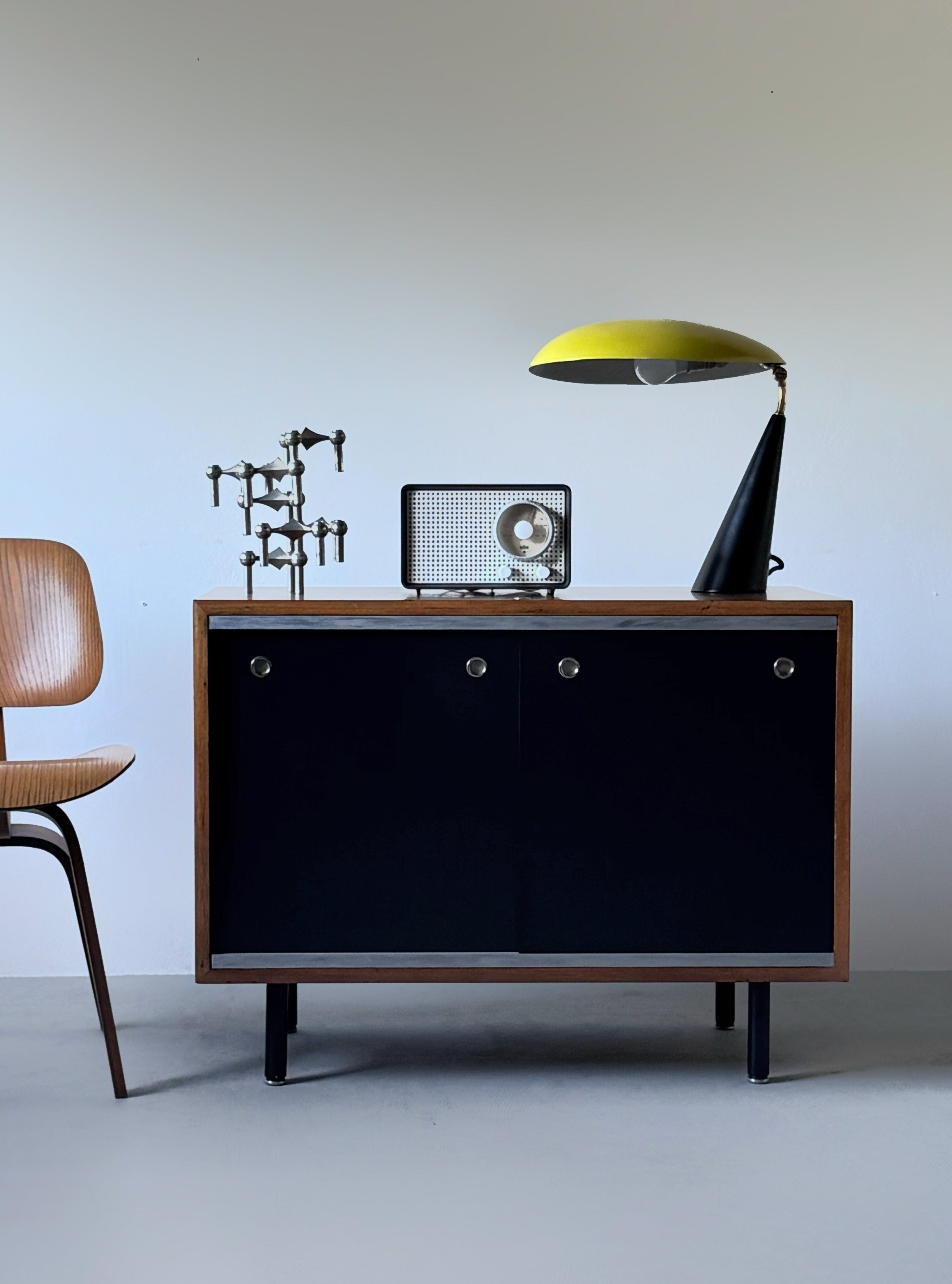 Small sideboard in chrome metal legs by George Nelson for Herman Miller, 1970