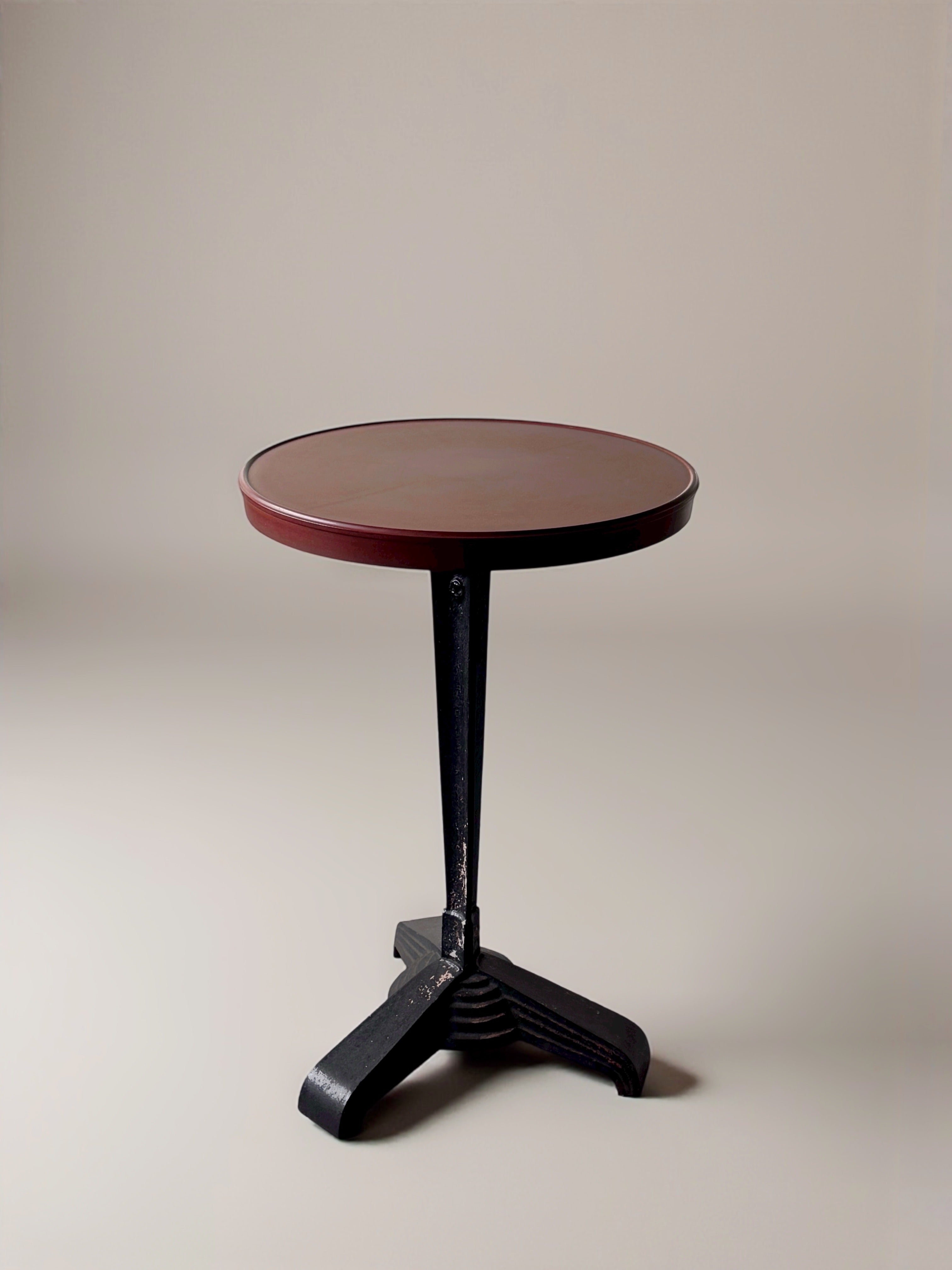 Louis Vuitton Cast Iron Bistro Table with Bakelite top, France 1930s