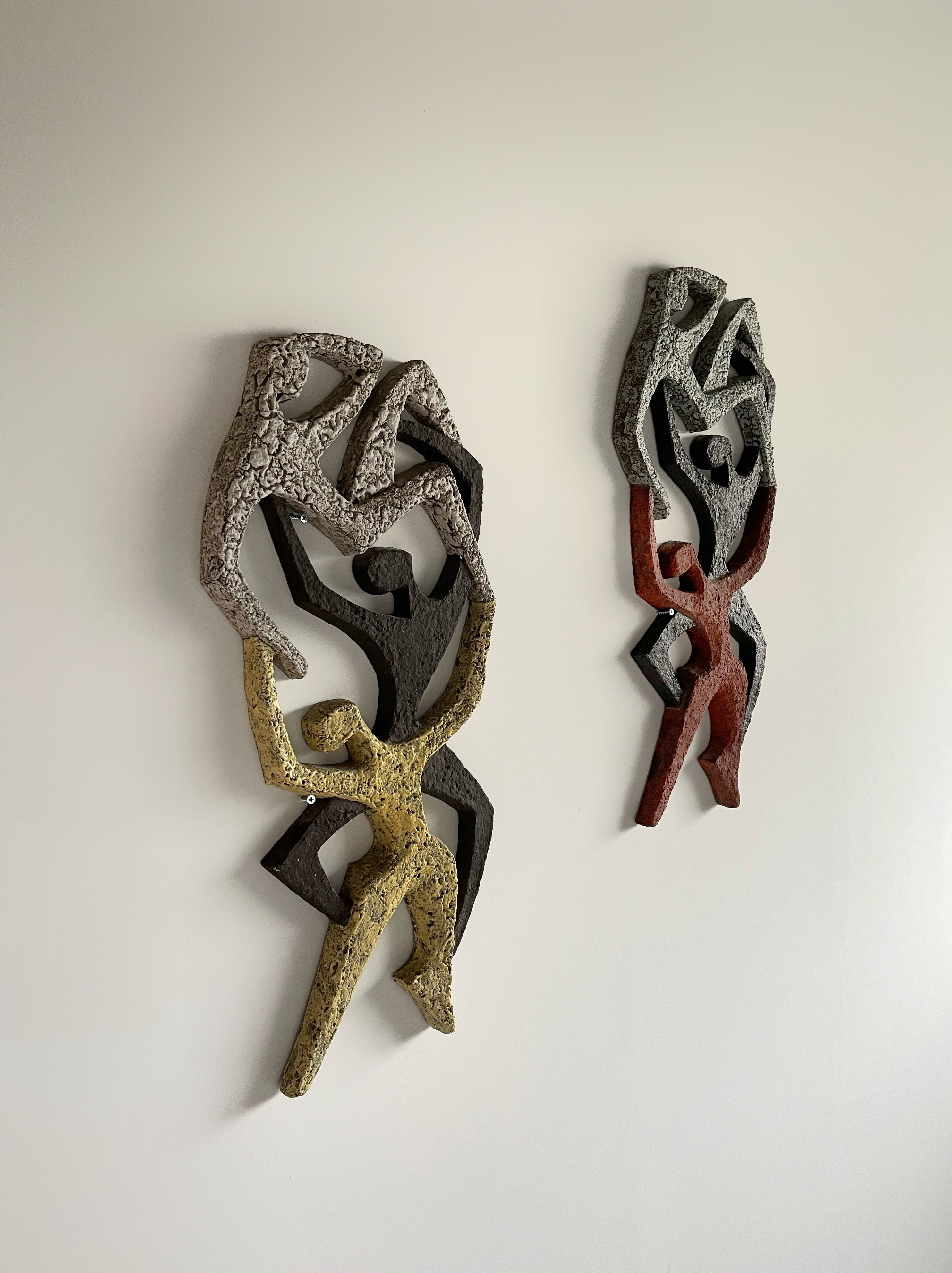Pair of Wall sculptures by Joop Puntman for AMHA, 1960s