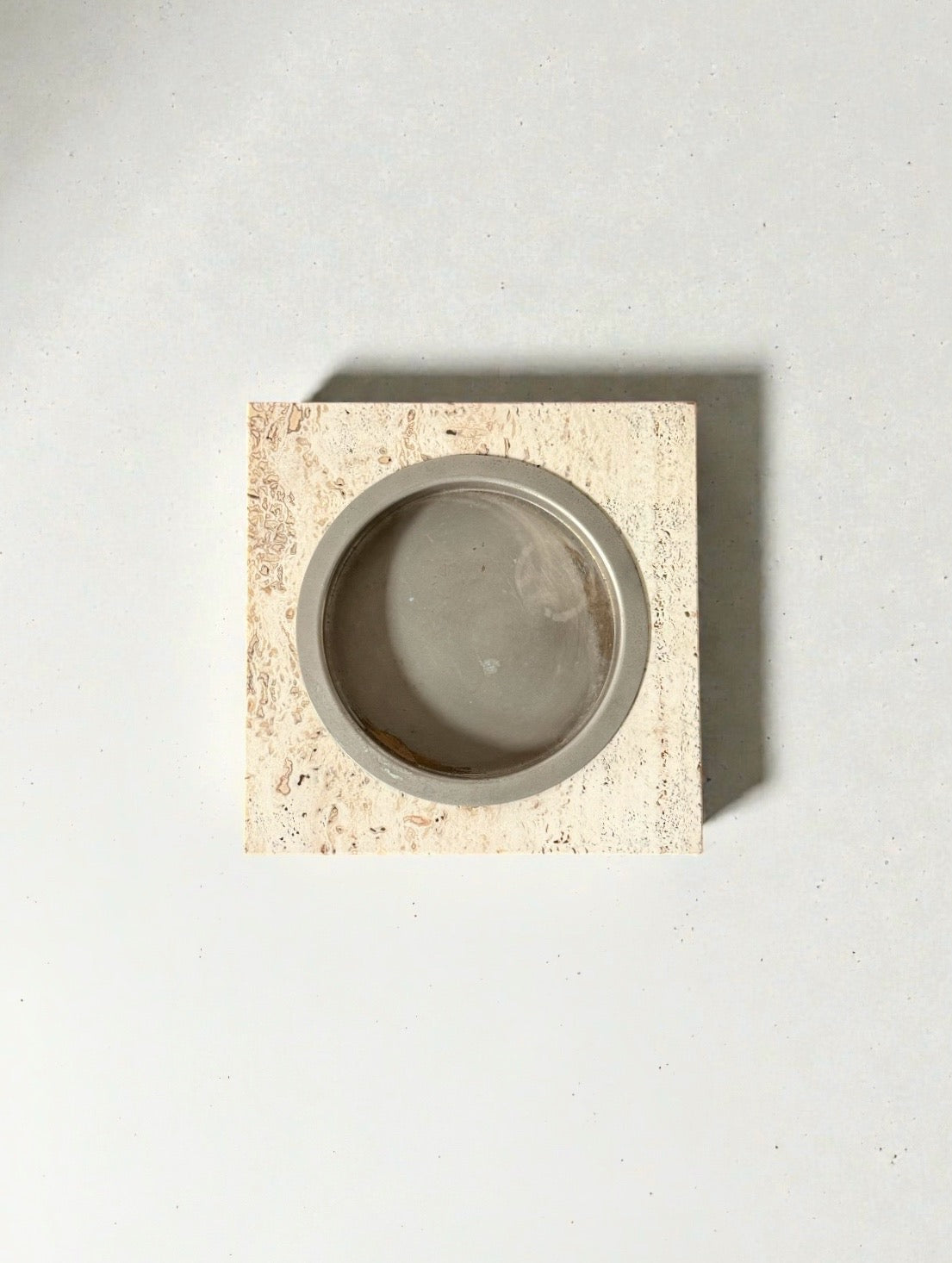 Midcentury Travertine Ashtray or Vide-Poche by Fratelli Mannelli, Italy 1970s