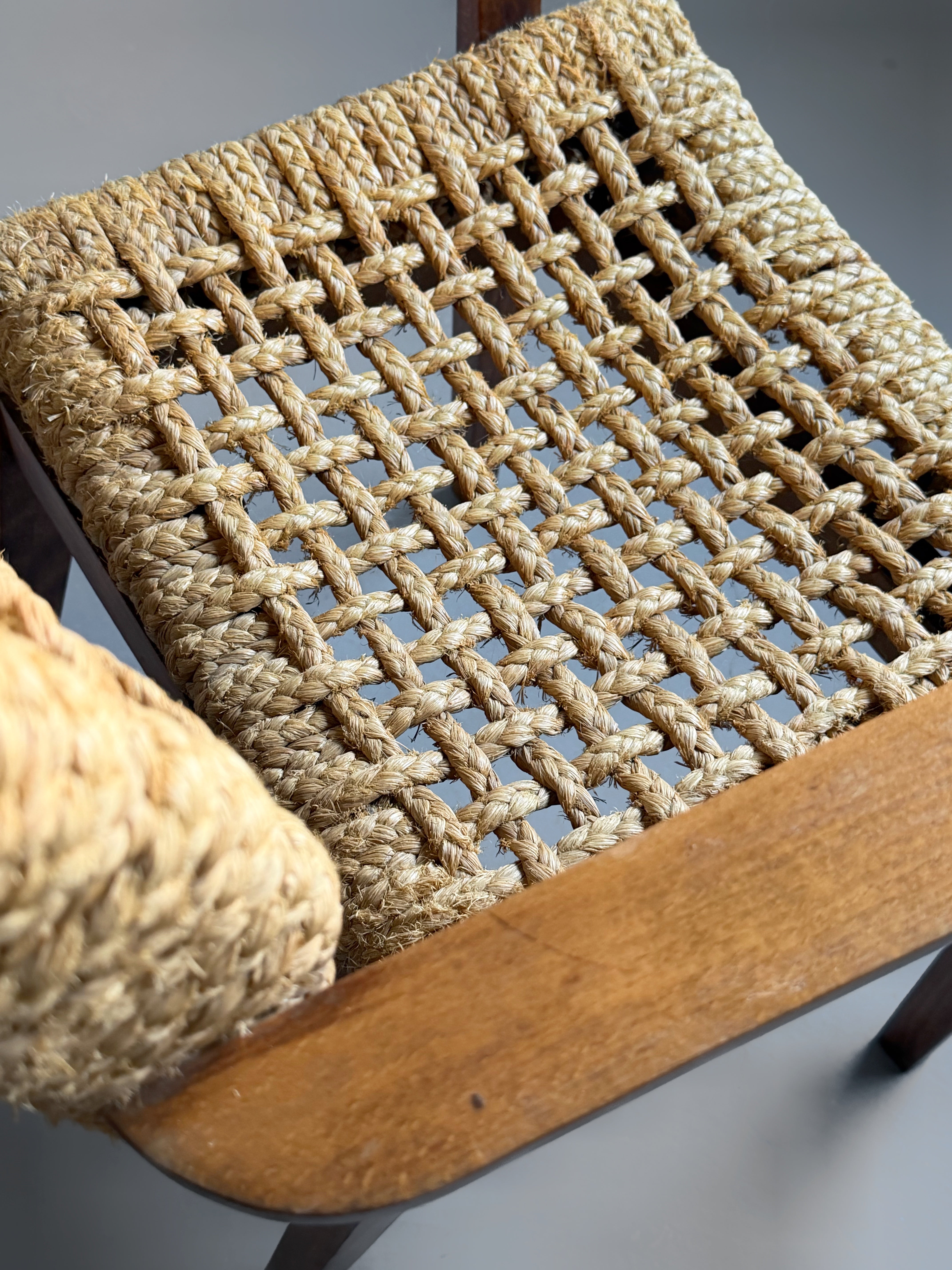 Armchair in Wicker Straw by Adrian & Frida Minet for Vibo Vesoul