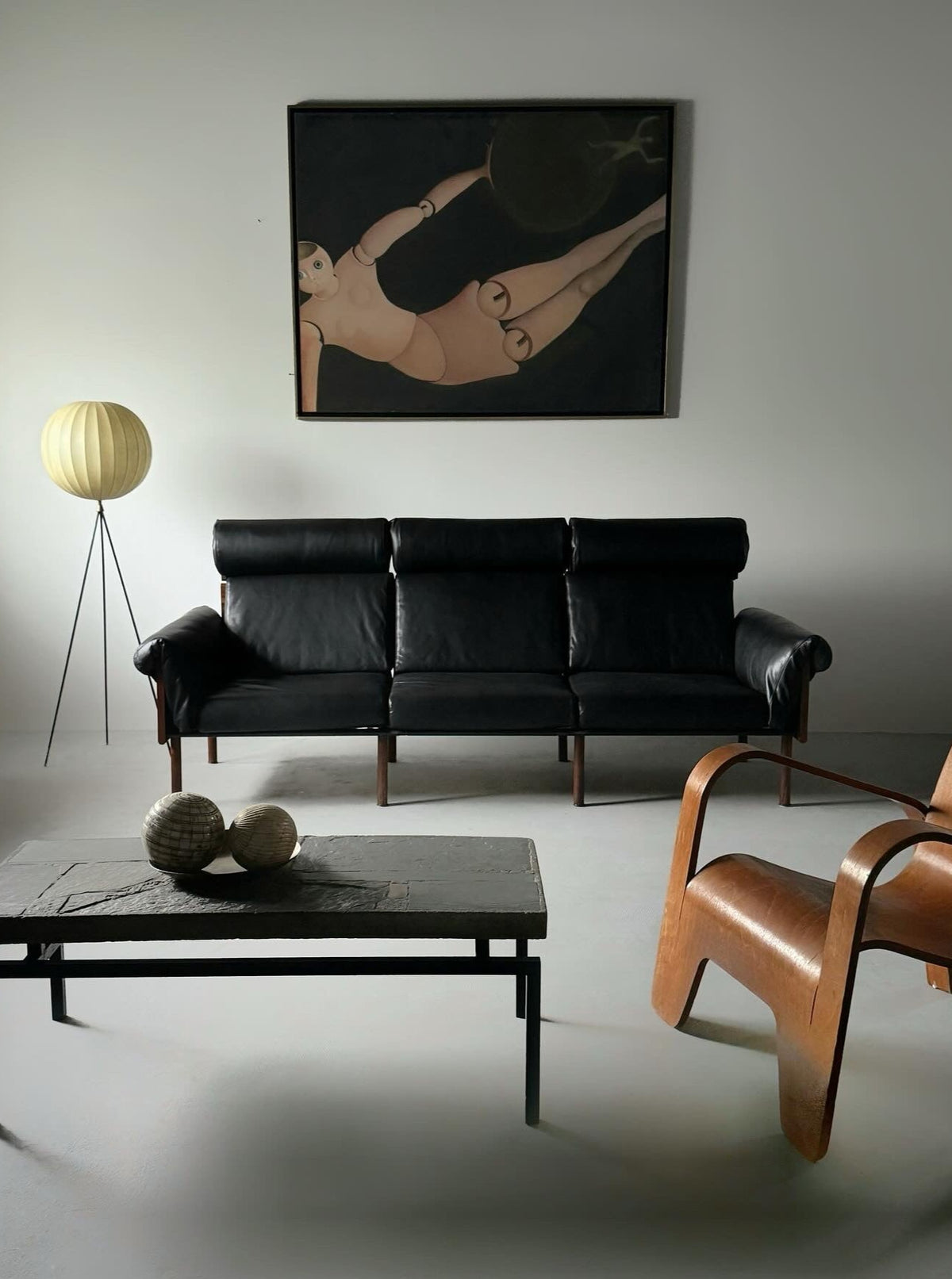 Model Ateljee Rosewood Sofa by Yrjö Kukkapuro for Haimi Finland, 1960s