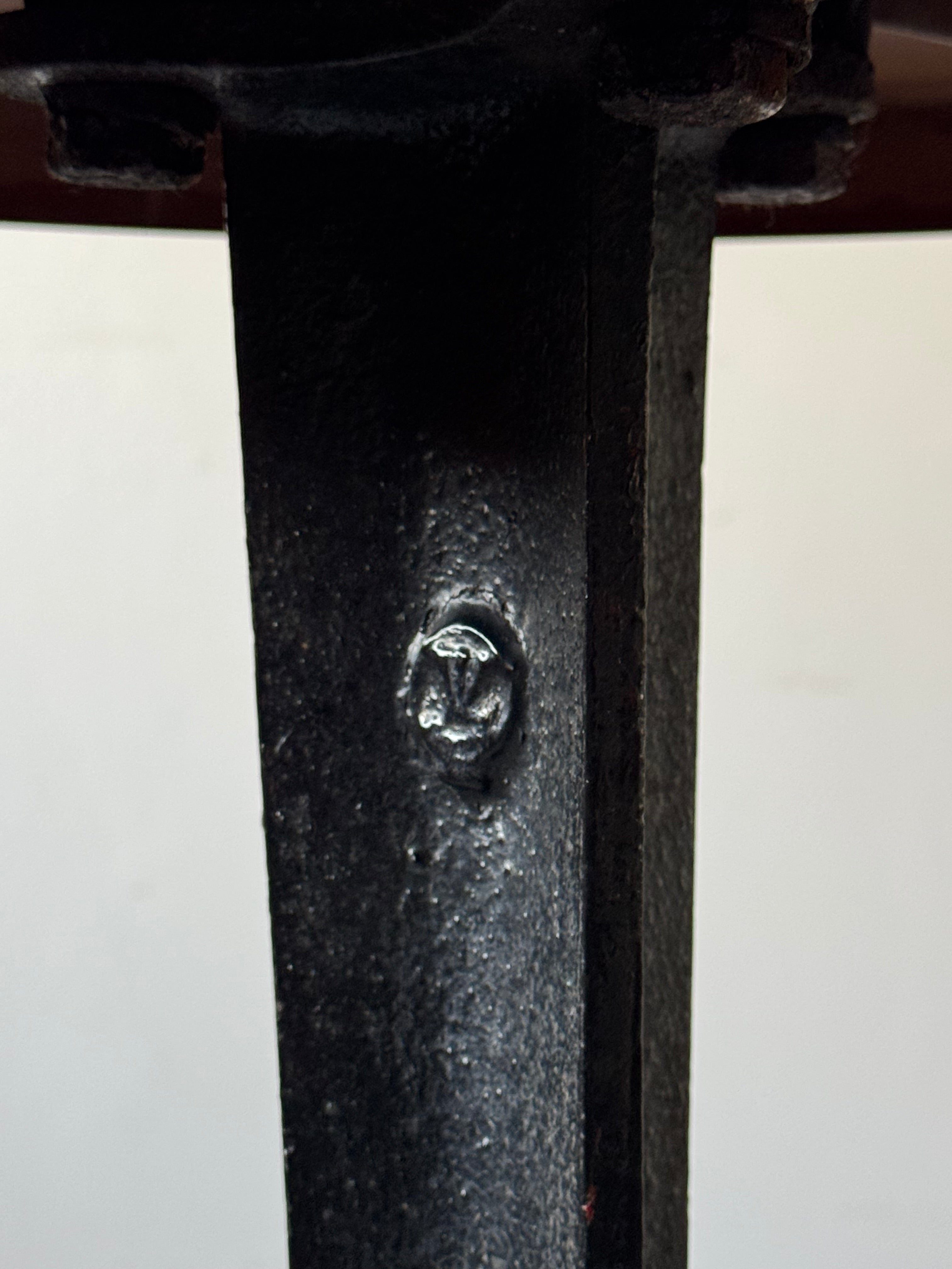 Louis Vuitton Cast Iron Bistro Table with Bakelite top, France 1930s