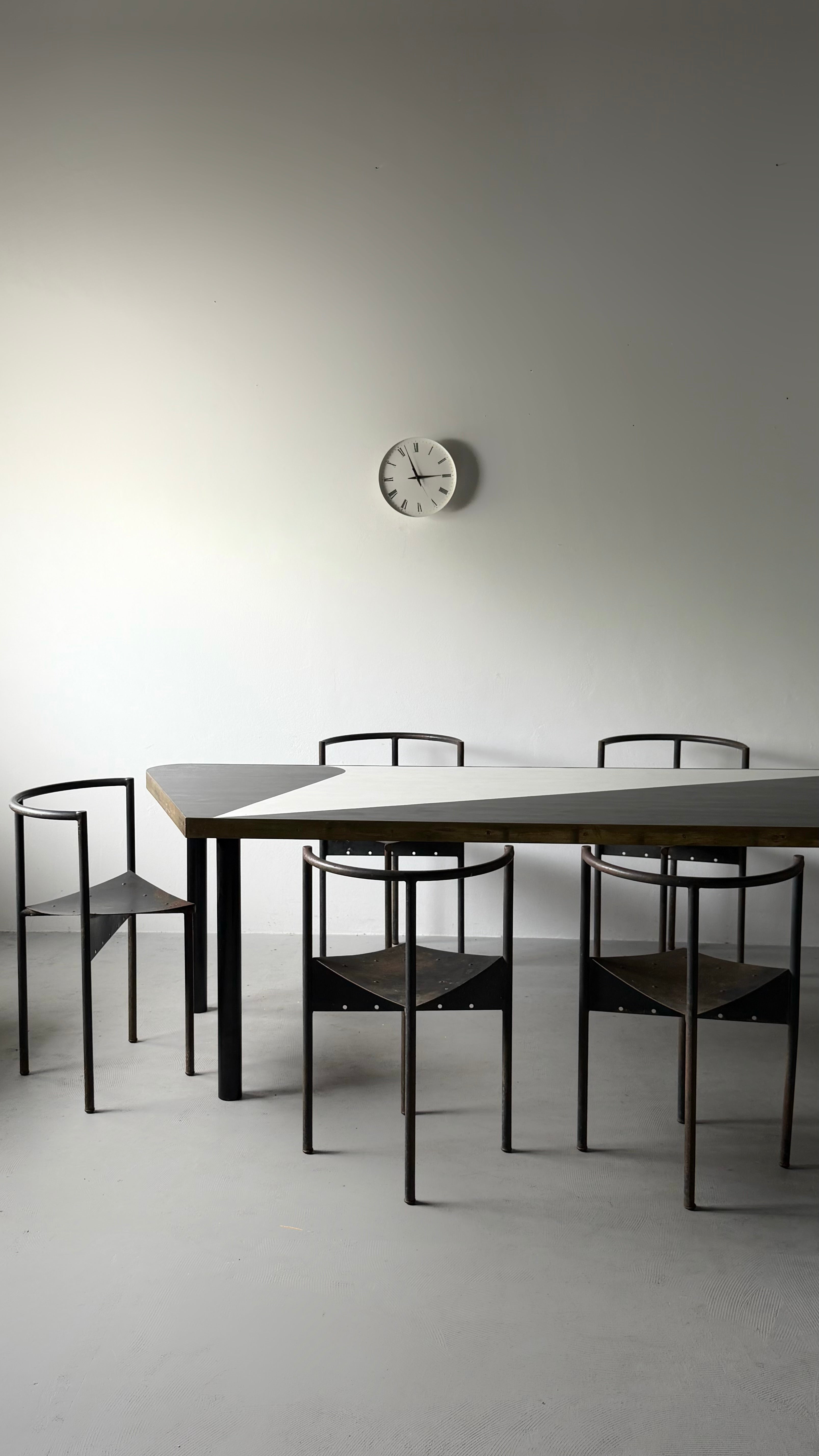 Vintage Table with Brass-Bound Edges