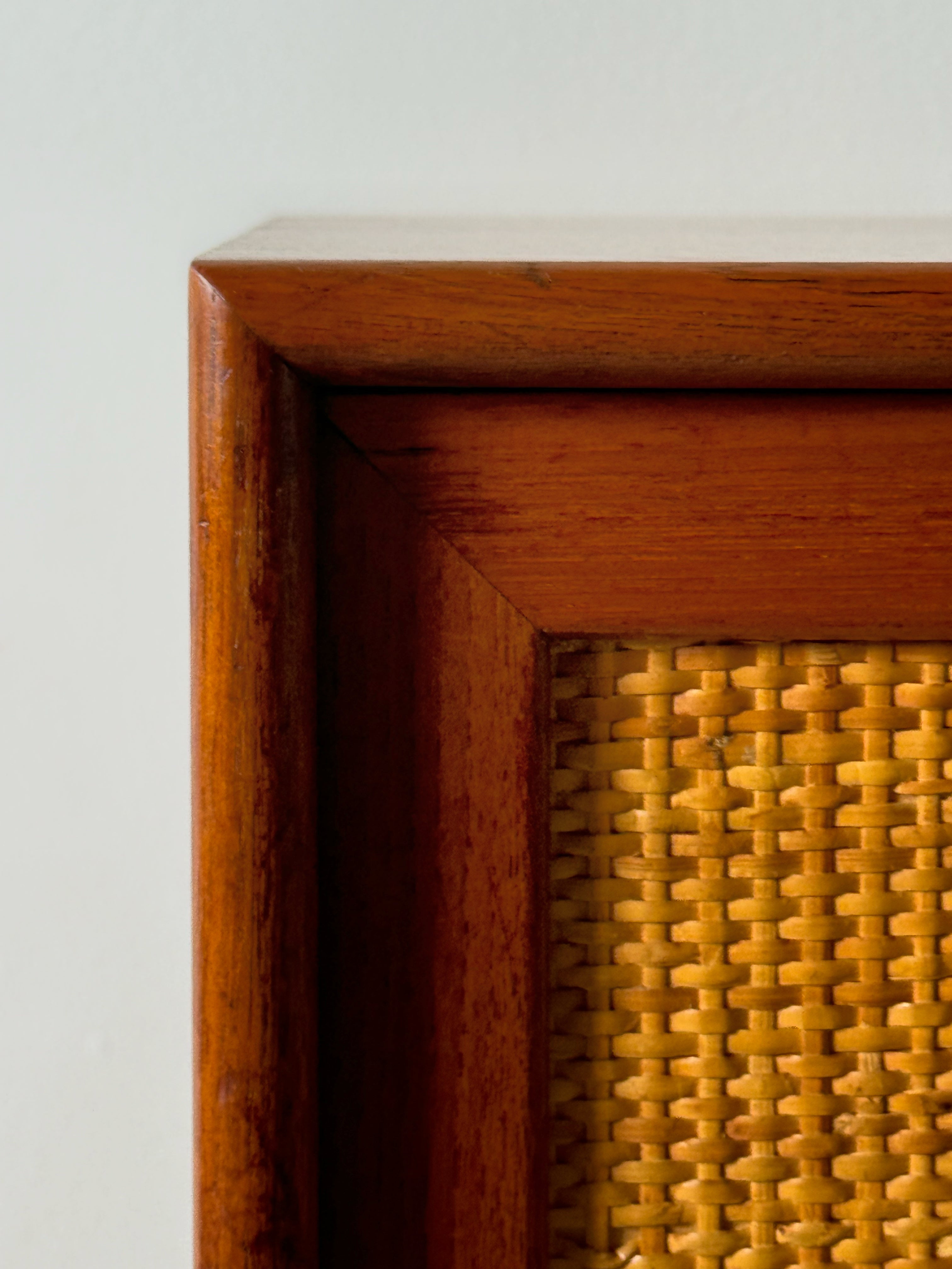 Teak and Rattan Sideboard by Alf Svensson for Bjästa Mobelfabrik