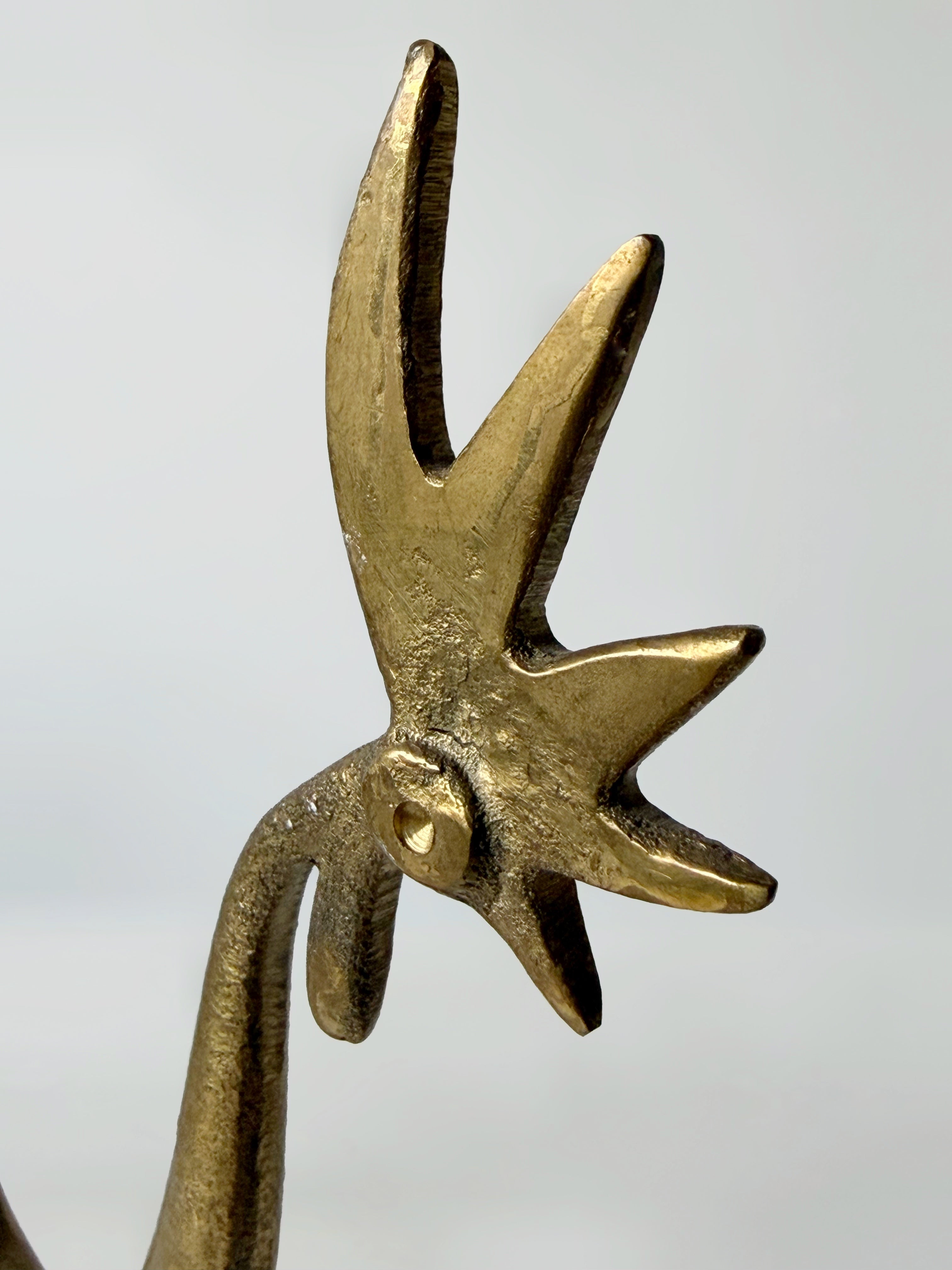 1950's Walter Bosse Solid Brass Rooster Figure