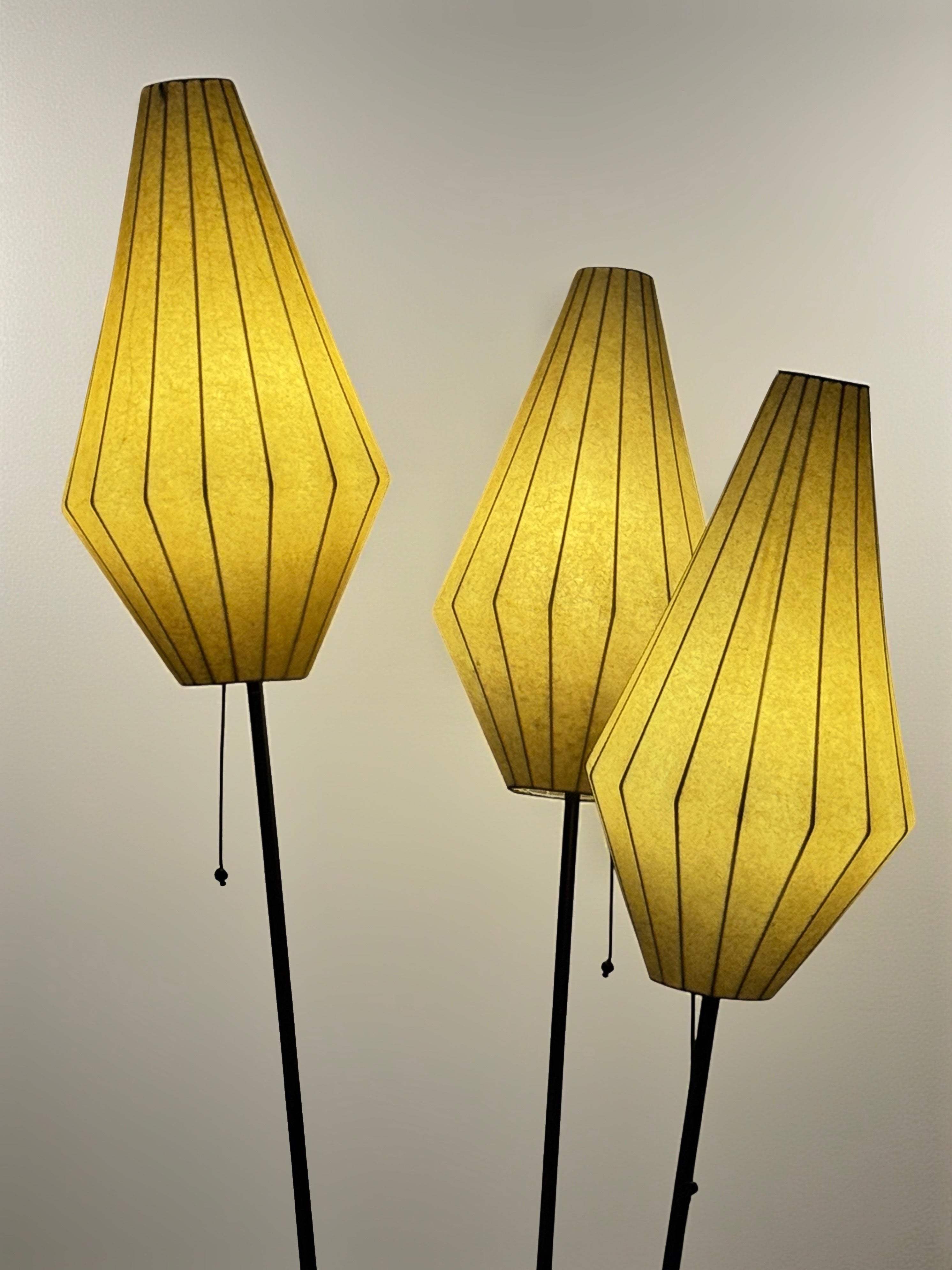 Tripod Cocoon Floor Lamp, Sweden 1960s