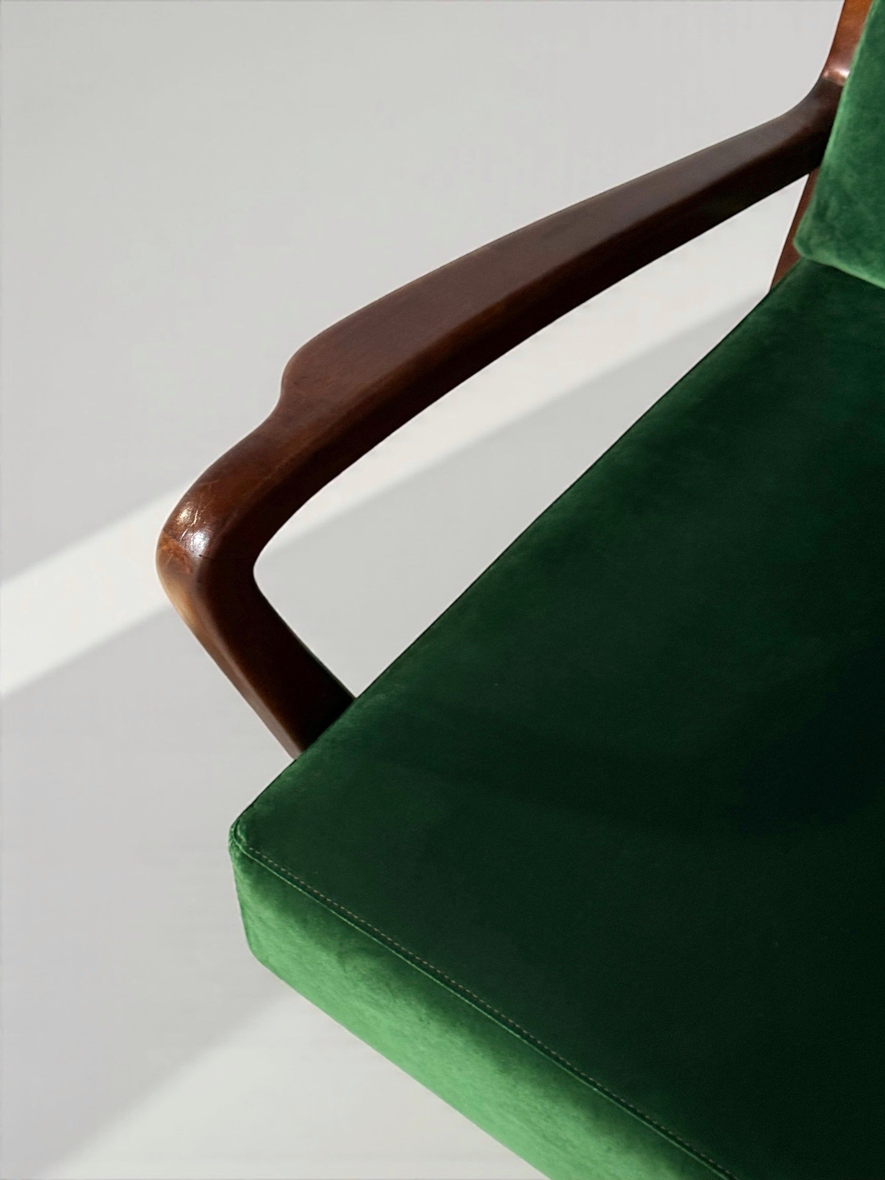 Wingback Armchairs By Orlando Orlandi, Italy 1950'