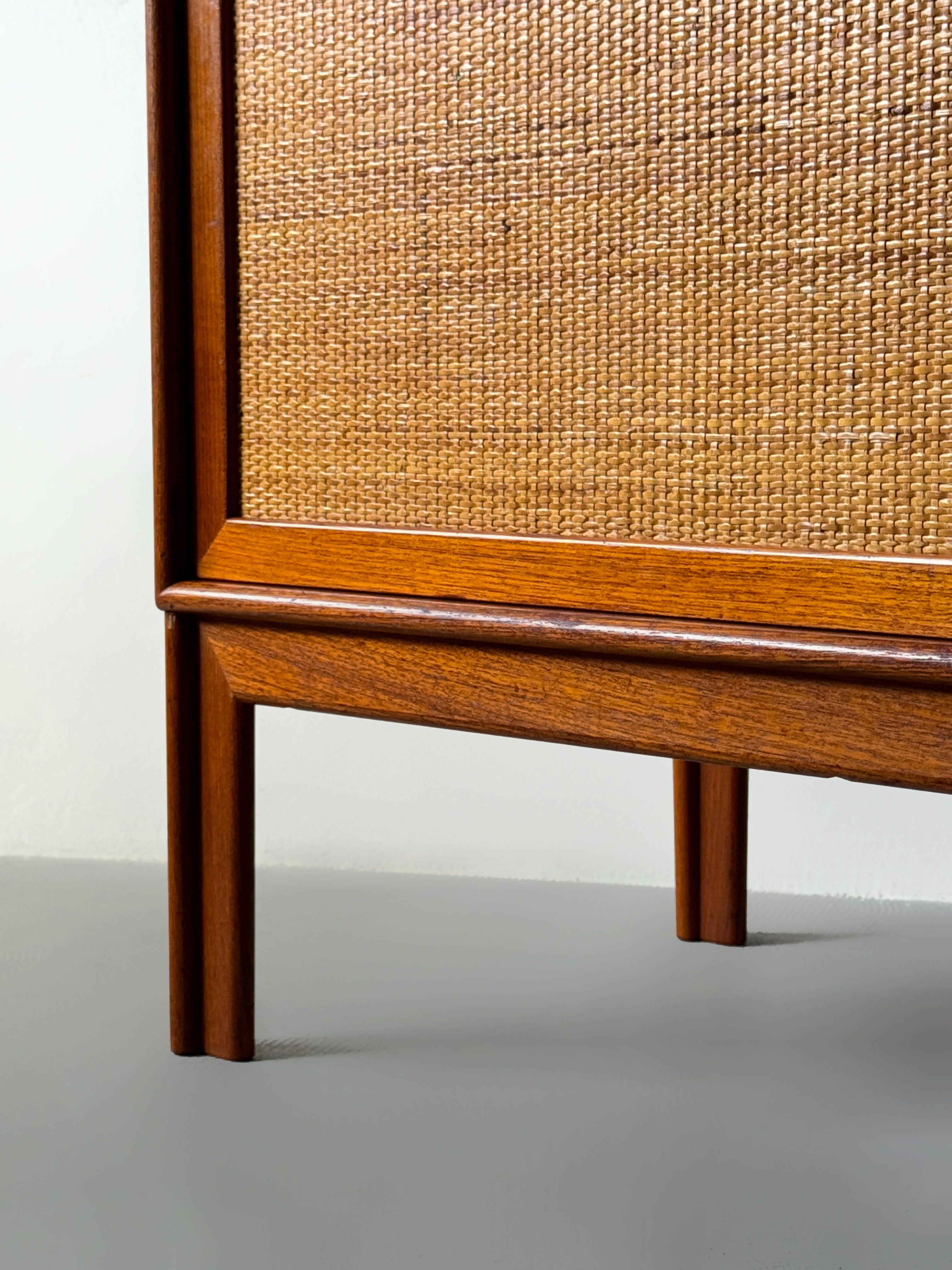 Teak and Rattan Sideboard by Alf Svensson for Bjästa Mobelfabrik