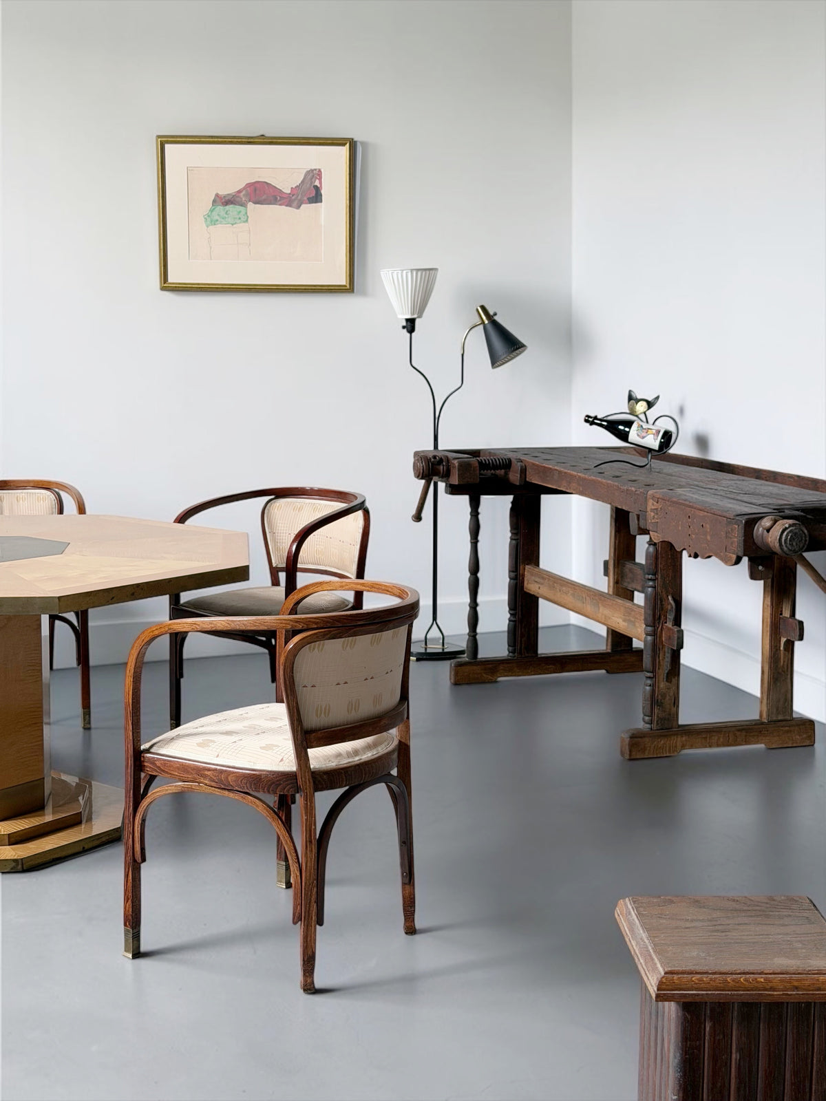 Set of 4 Model 715 Armchairs by Gustav Siegel (Austrian, 1880-1970) for J&J Kohn, Austria 1899　