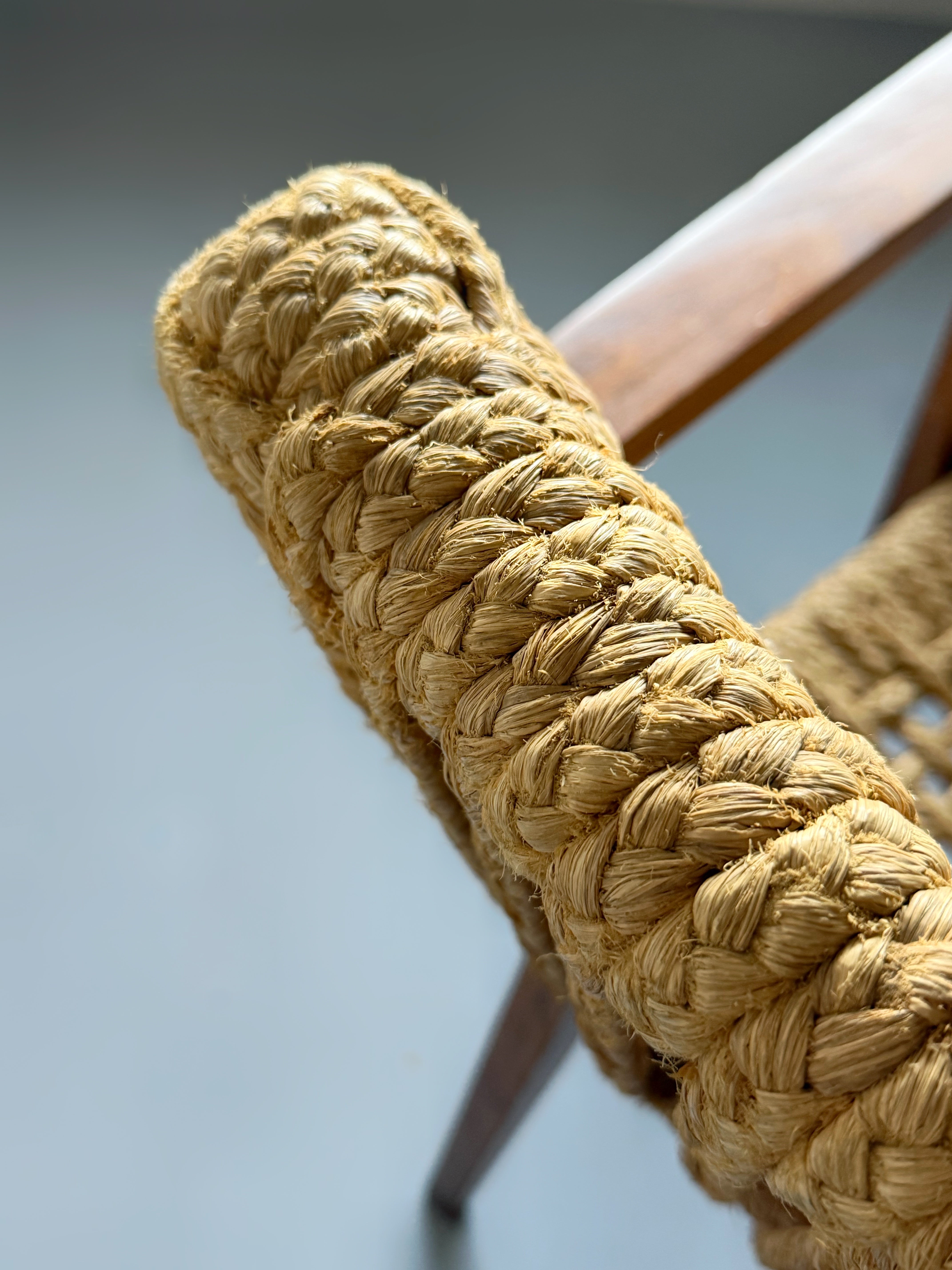 Armchair in Wicker Straw by Adrian & Frida Minet for Vibo Vesoul