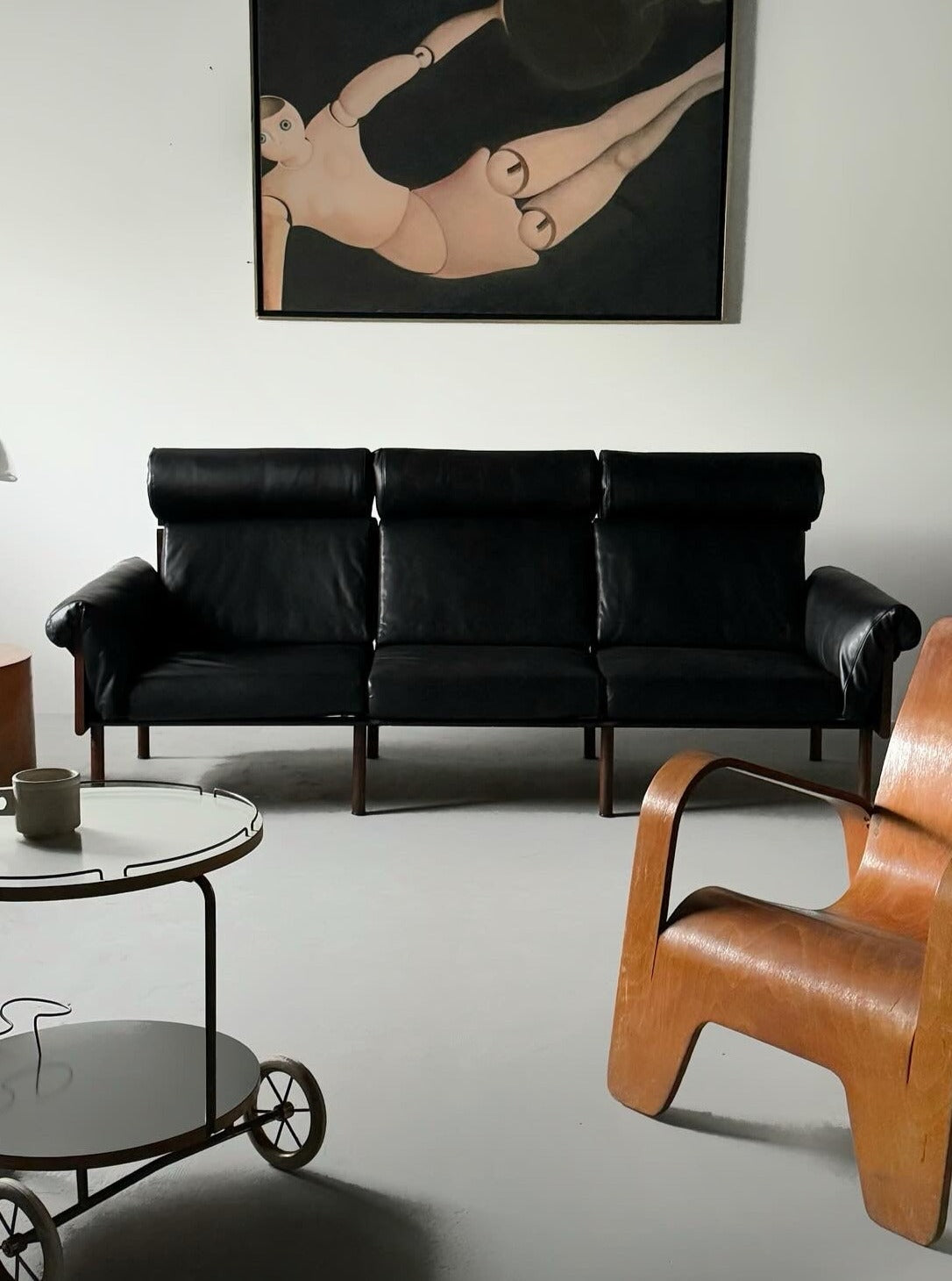 Model Ateljee Rosewood Sofa by Yrjö Kukkapuro for Haimi Finland, 1960s