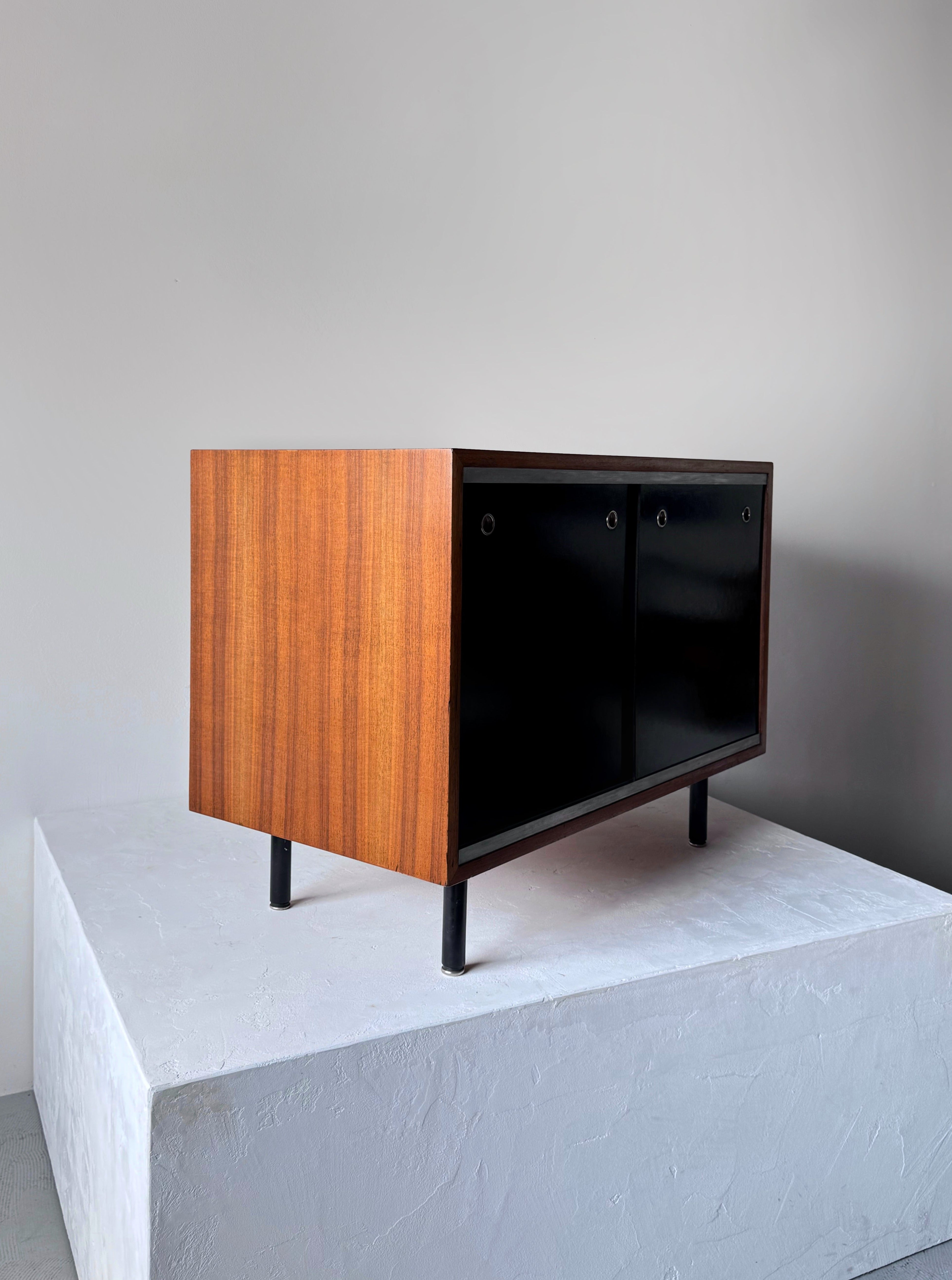 Small sideboard in chrome metal legs by George Nelson for Herman Miller, 1970