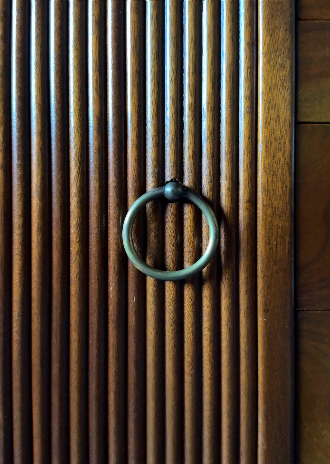 Danish cabinetmaker sideboard in walnut with brass handles