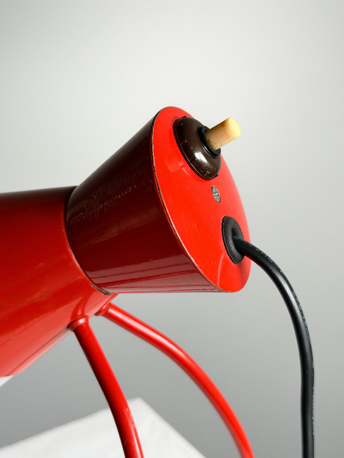 Model 1621 Red Table Lamp by Josef Hurka for Napako, 1960s