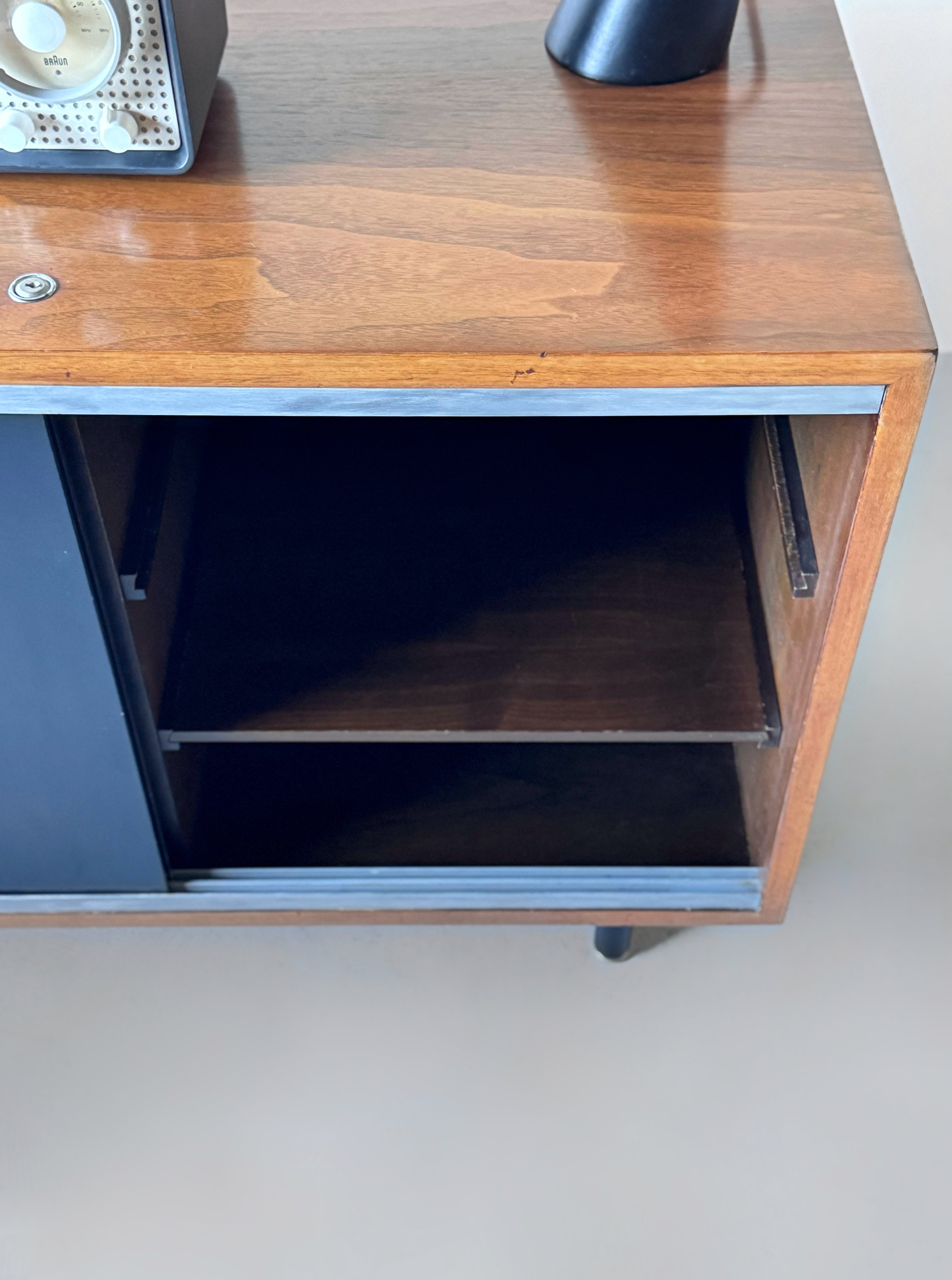 Small sideboard in chrome metal legs by George Nelson for Herman Miller, 1970